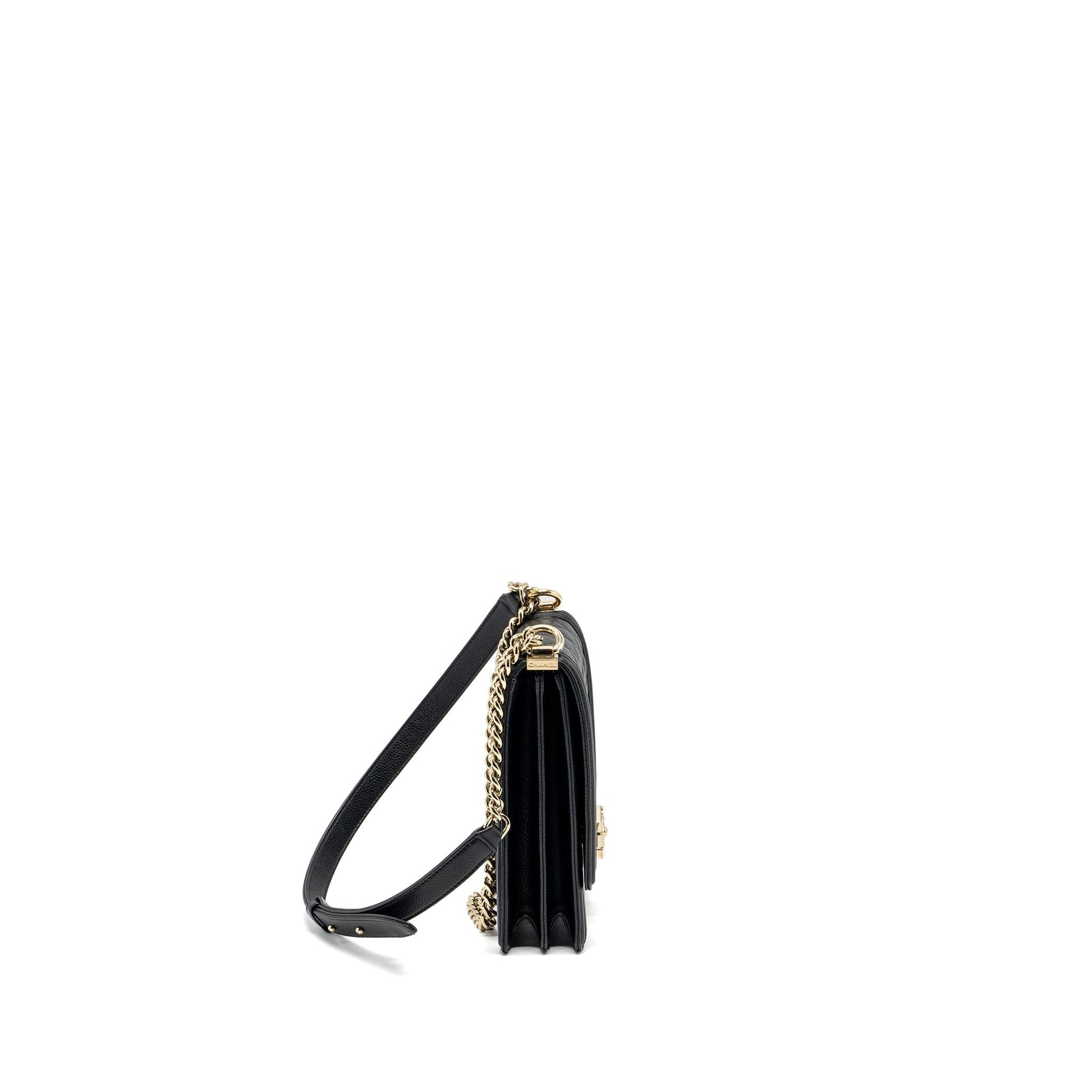 Chanel North South Boy Caviar LGHW Black Handbag