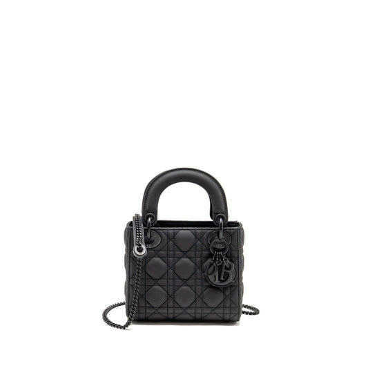 Dior Lady Calfskin So Handbag Black Mini Travel Bag Black Handbag