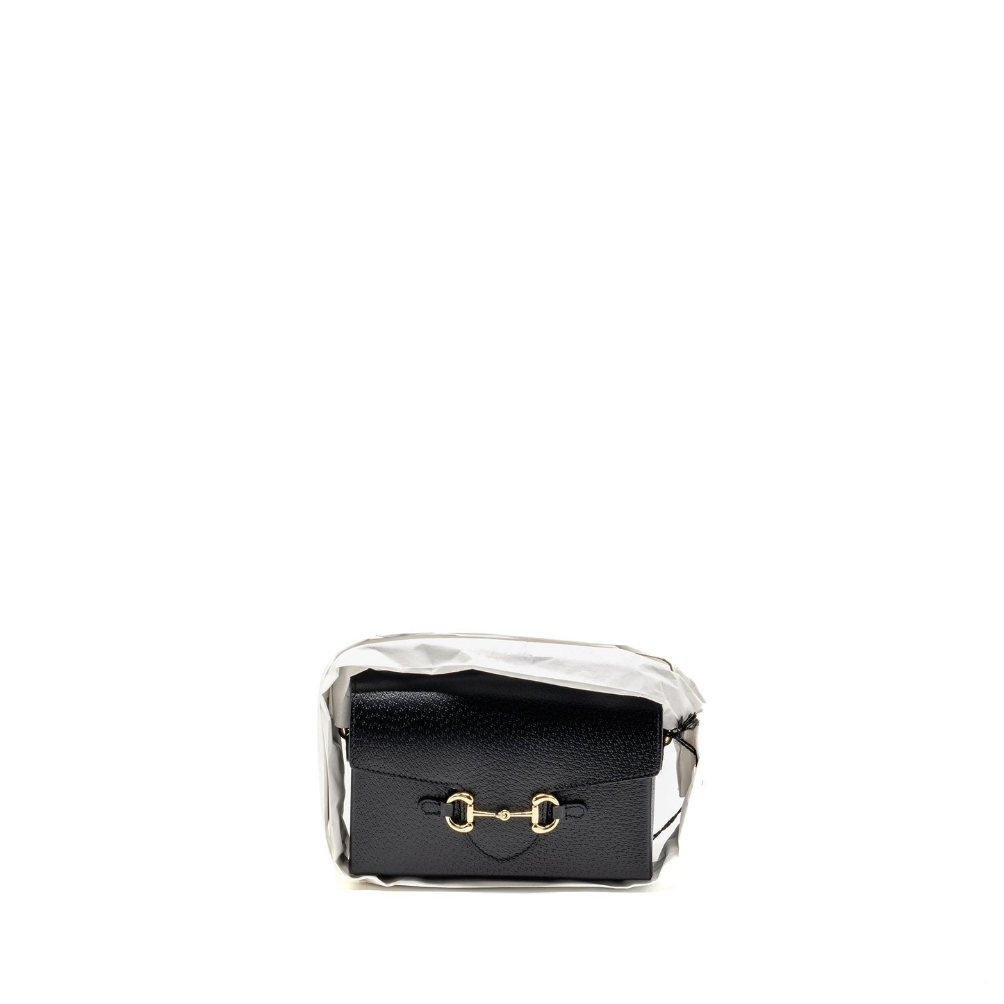 Gucci Horsebit Crossbody Bag Calfskin Black Black Ghw