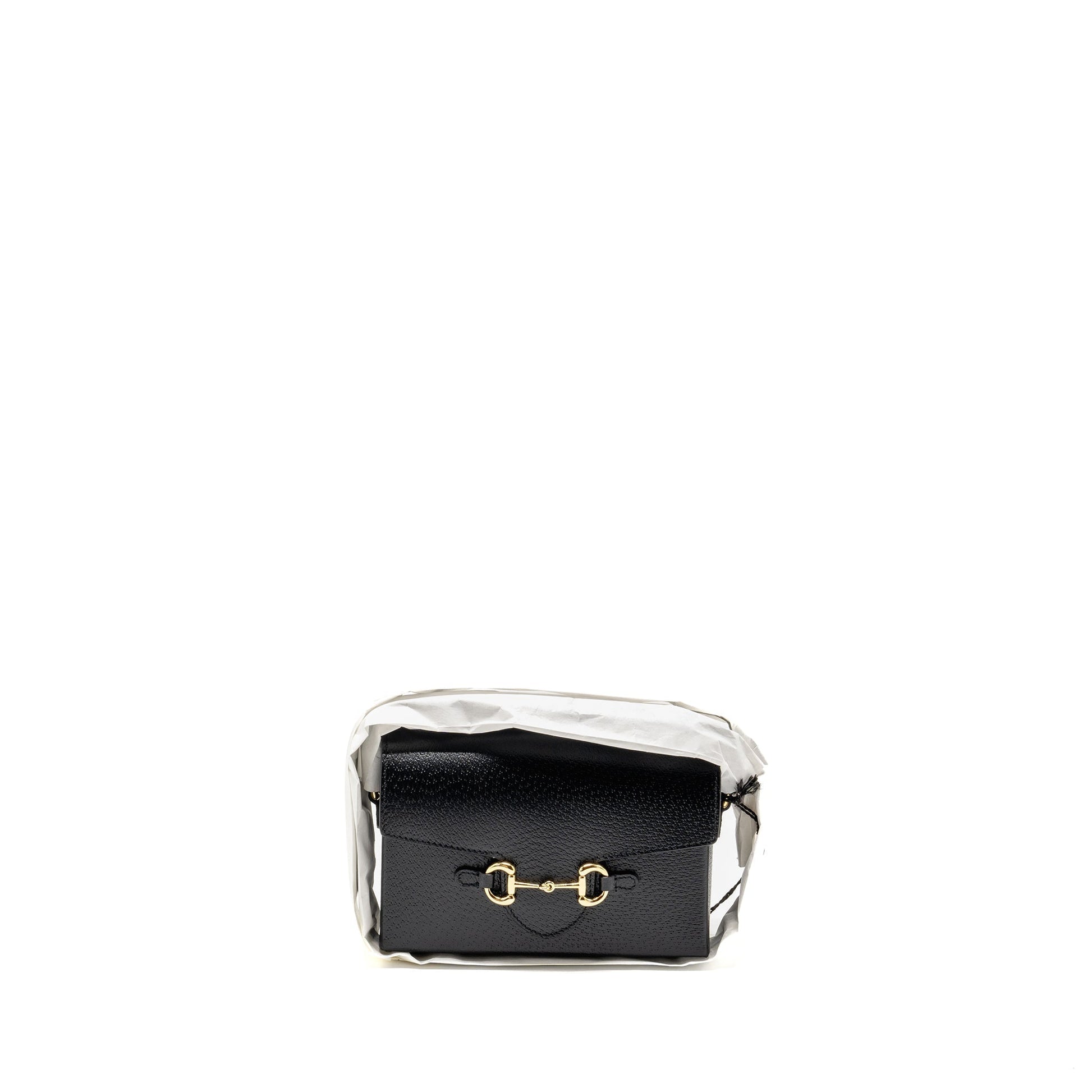 Gucci Horsebit Crossbody Bag Calfskin Black Black Ghw