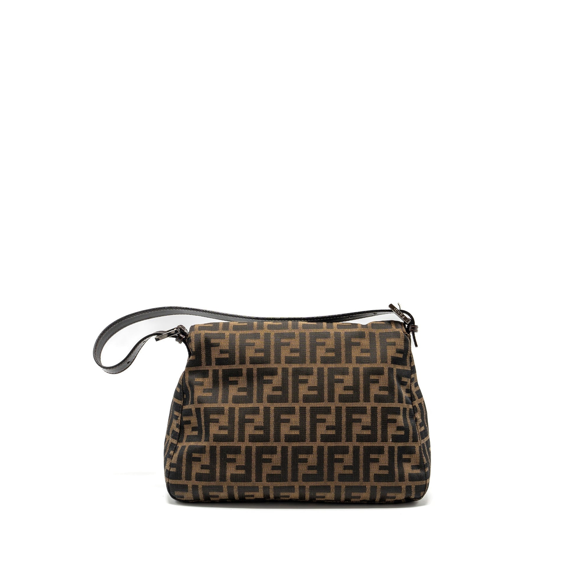 Fendi Zucca Mamma Baguette Purse Canvas Brown Shoulder Bag