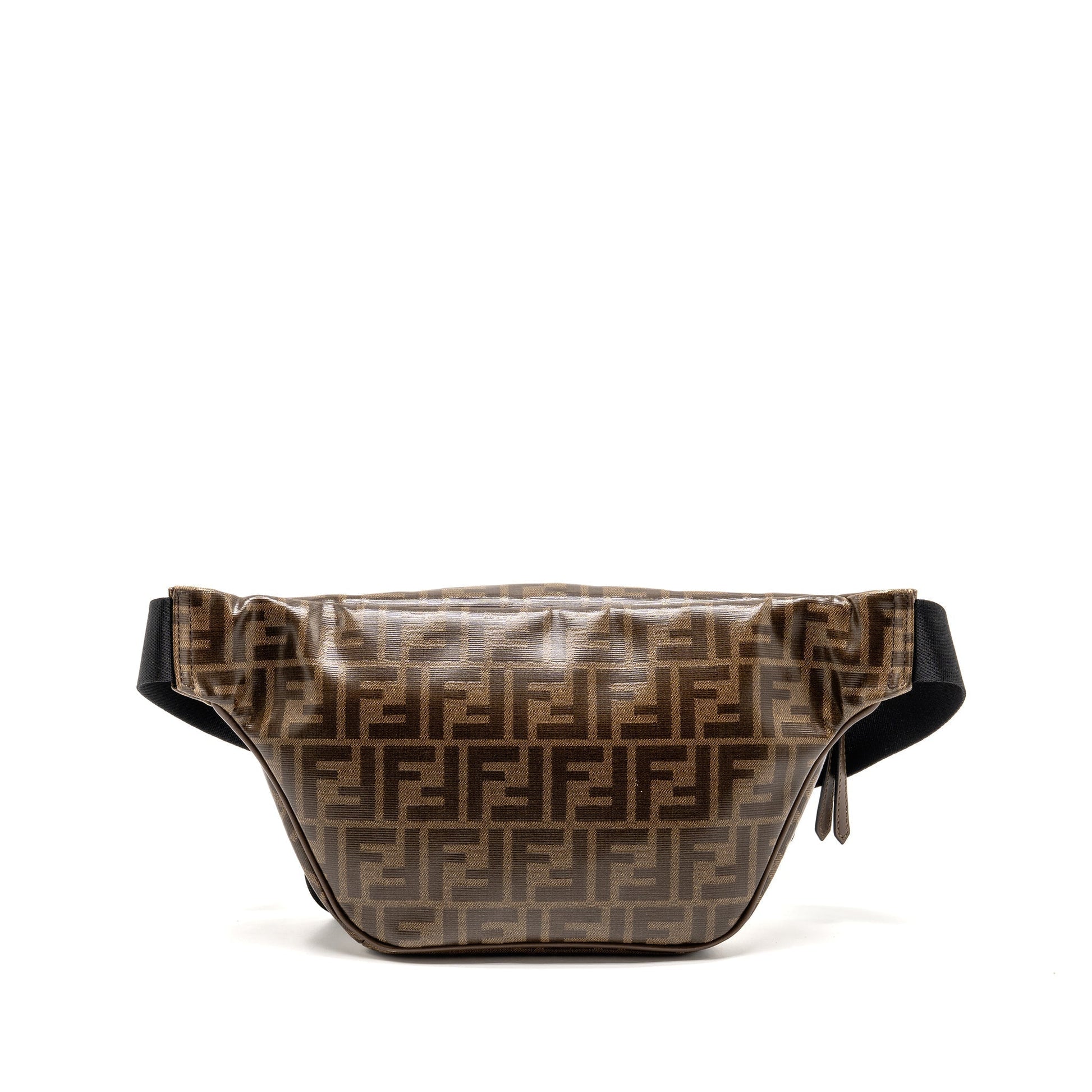 Fendi Roma Waist Purse Canvas Brown Travel Bag