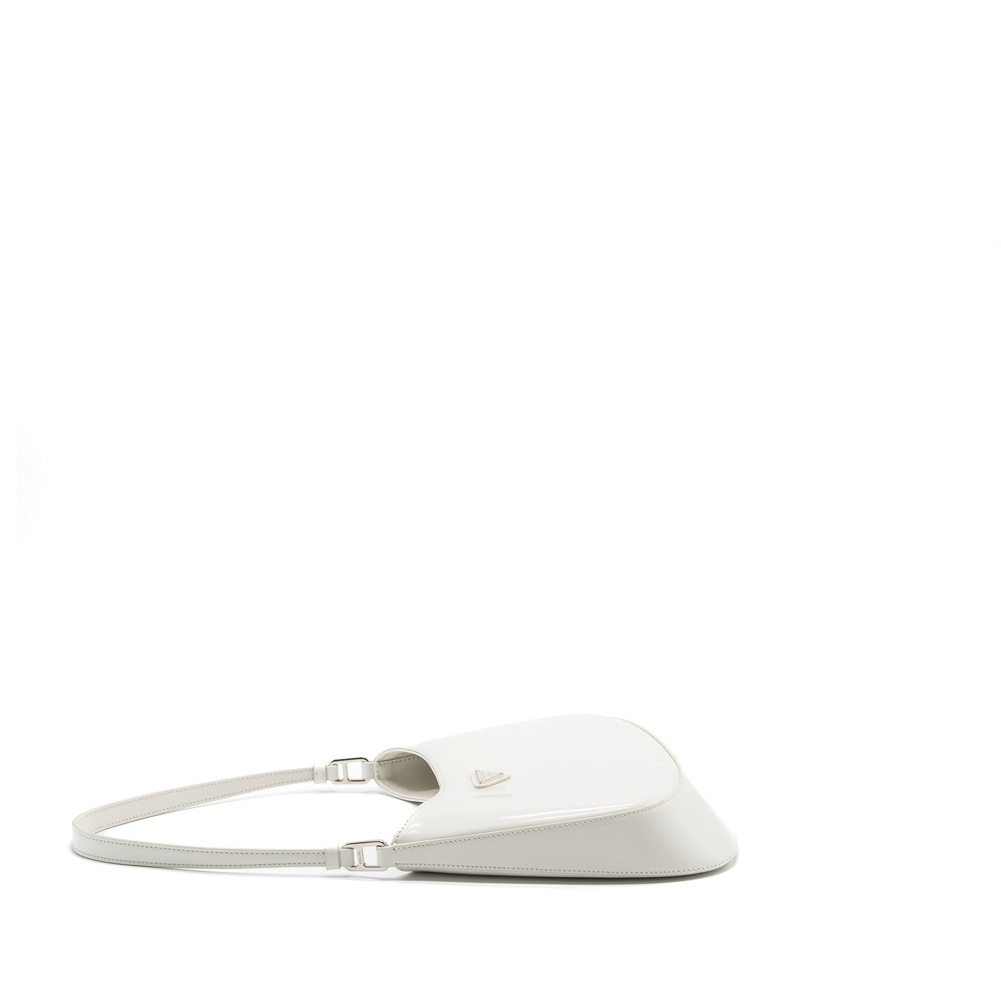 Prada Cleo Purse Brushed Handbag Leather White Travel Bag