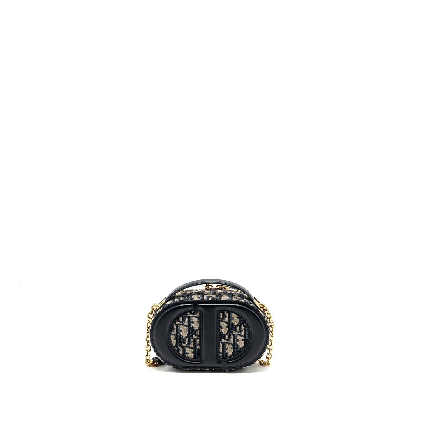 Dior Signature Oval Camera Vag Oblique Jacquard Handbag Blue Travel Bag