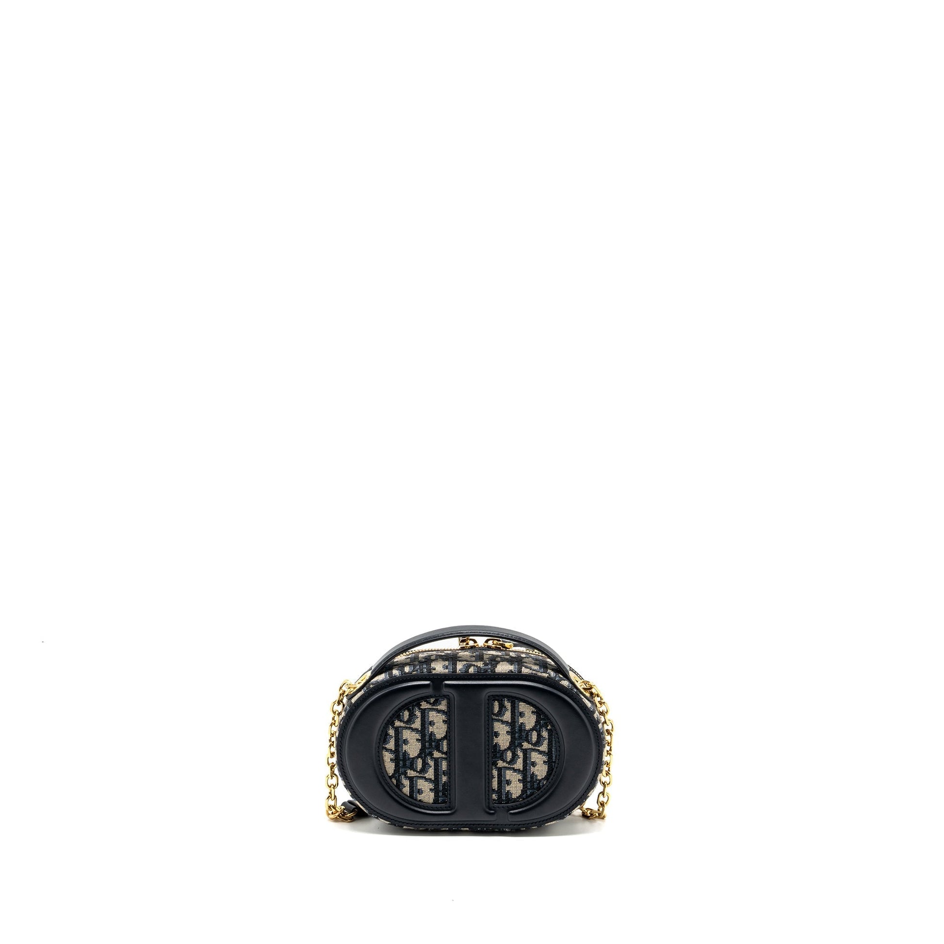 Dior Signature Oval Camera Vag Oblique Jacquard Handbag Blue Travel Bag