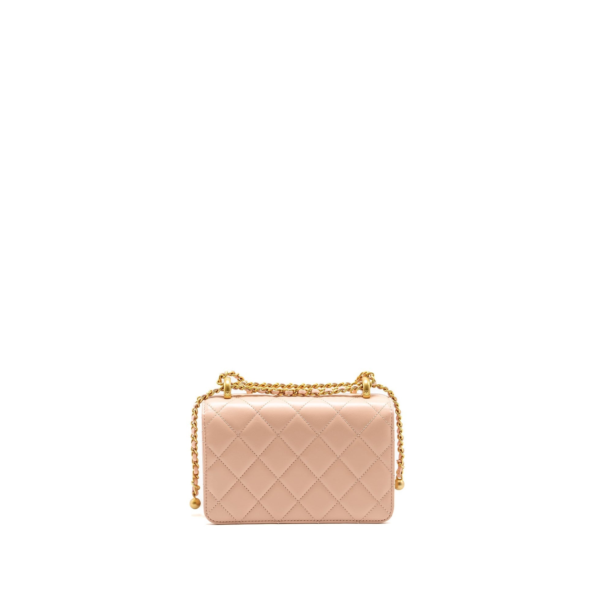Chanel Crush Flap Calfskin Light GHW microchip Pink Gold Shoulder Bag