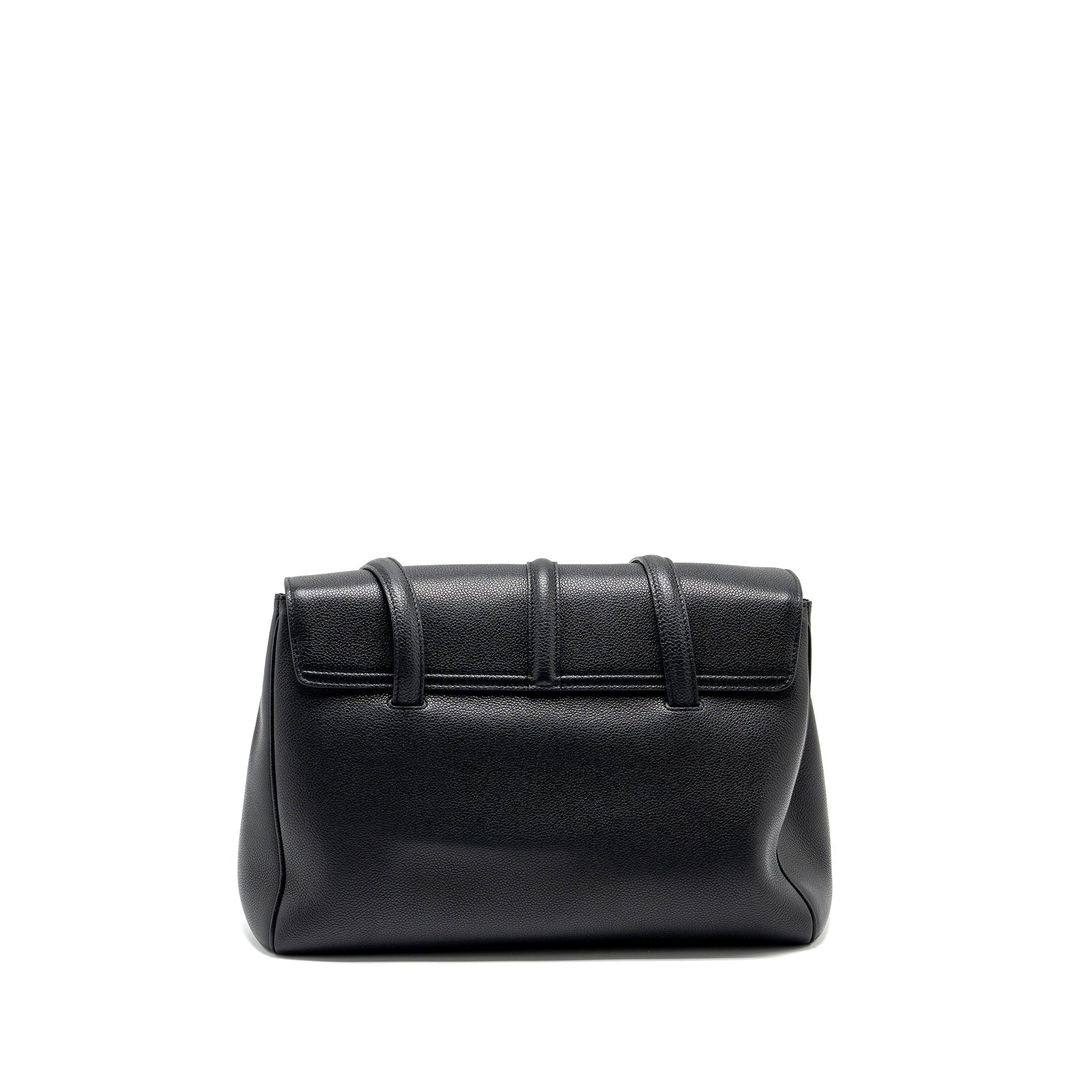 Celine Soft Purse Grained Calfskin Handbag Black Medium Travel Bag