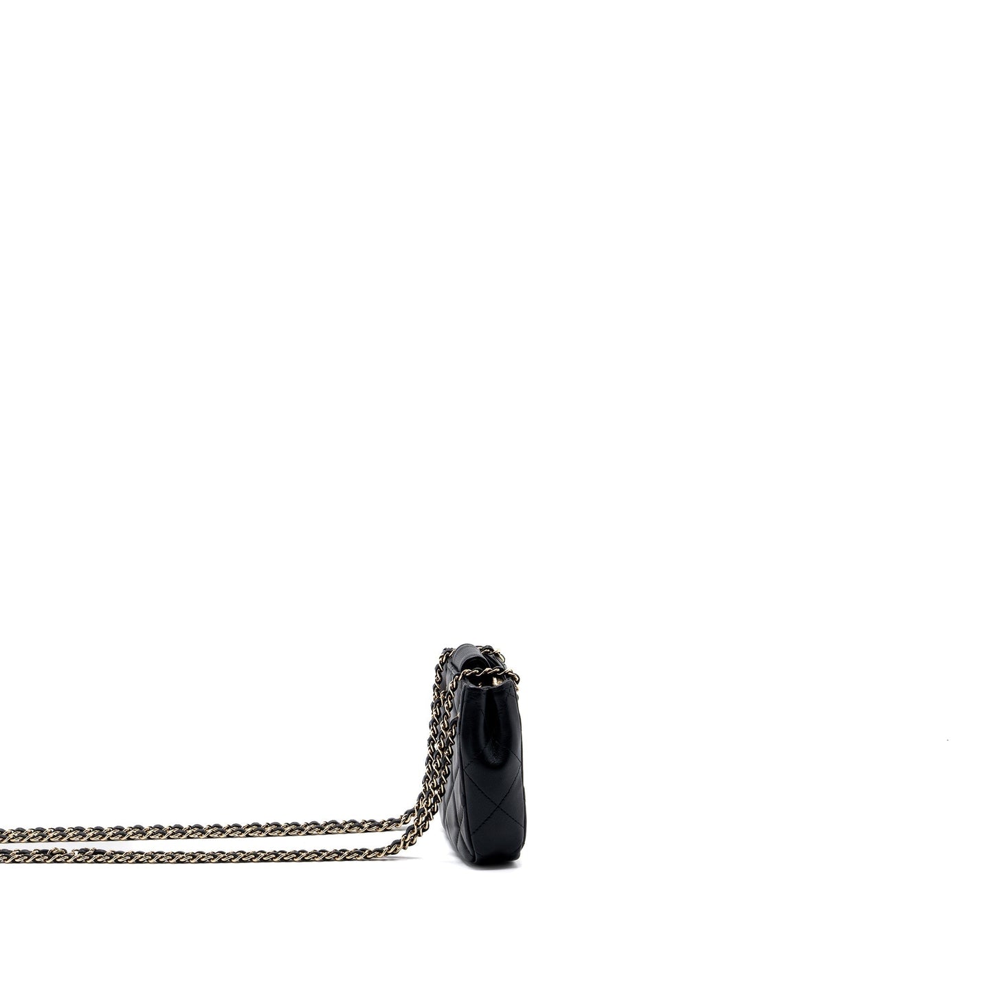Chanel quilted super lambskin LGHW Black Tote Bag