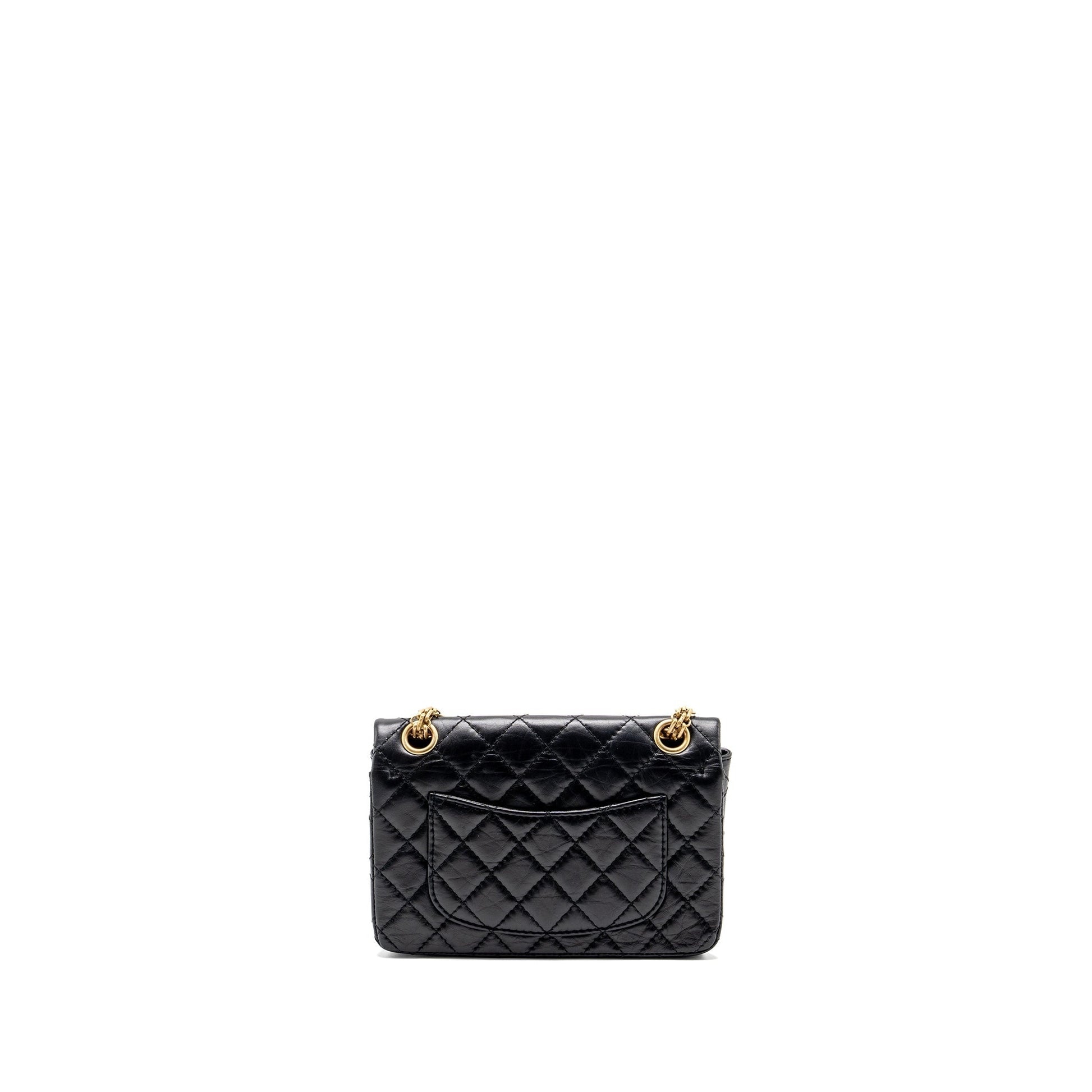 Chanel 2.55 reissue flap aged calfskin GHW Black Shoulder Bag Ghw 3