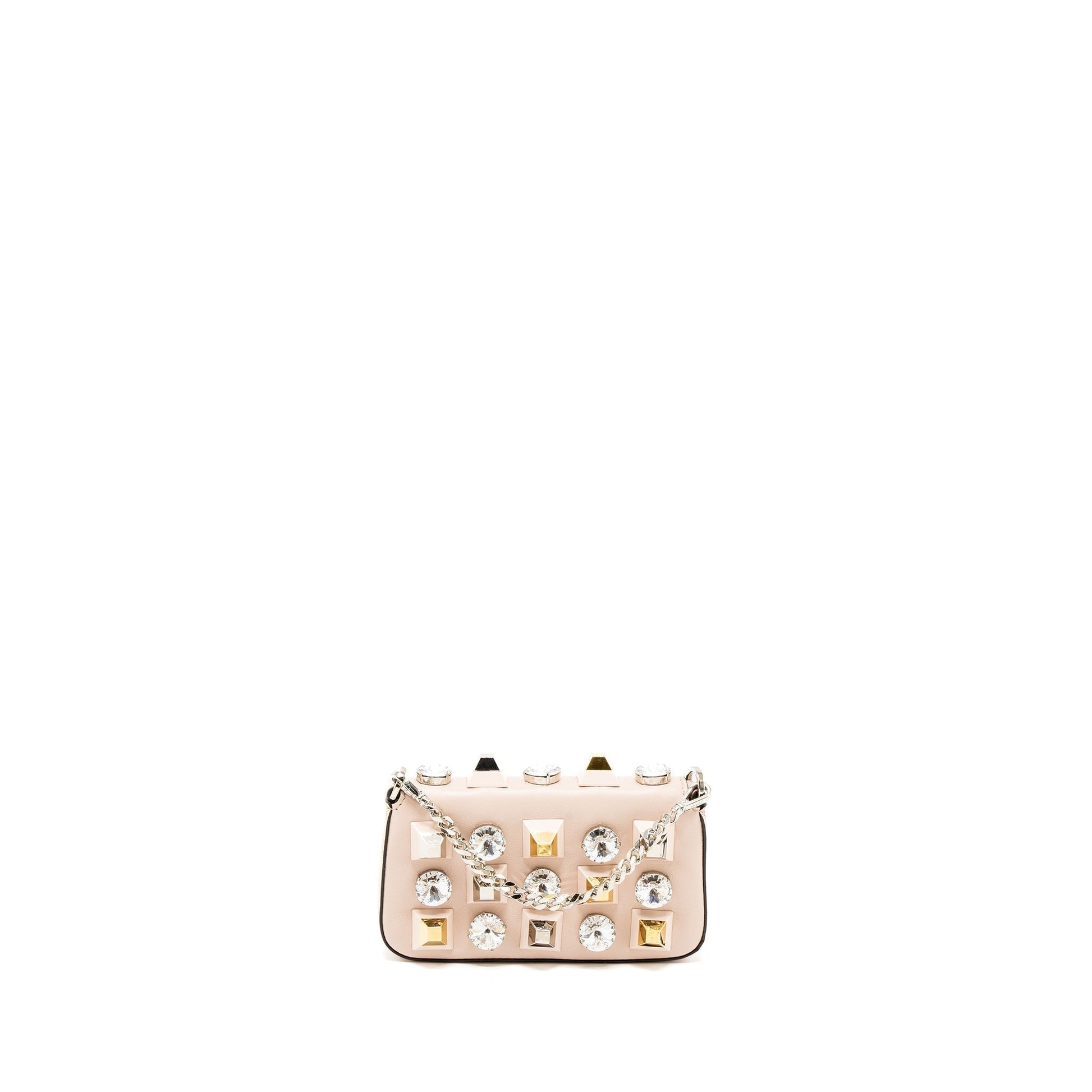 Fendi Clutch With Light Lambskin Pink Mini Clutch Bag