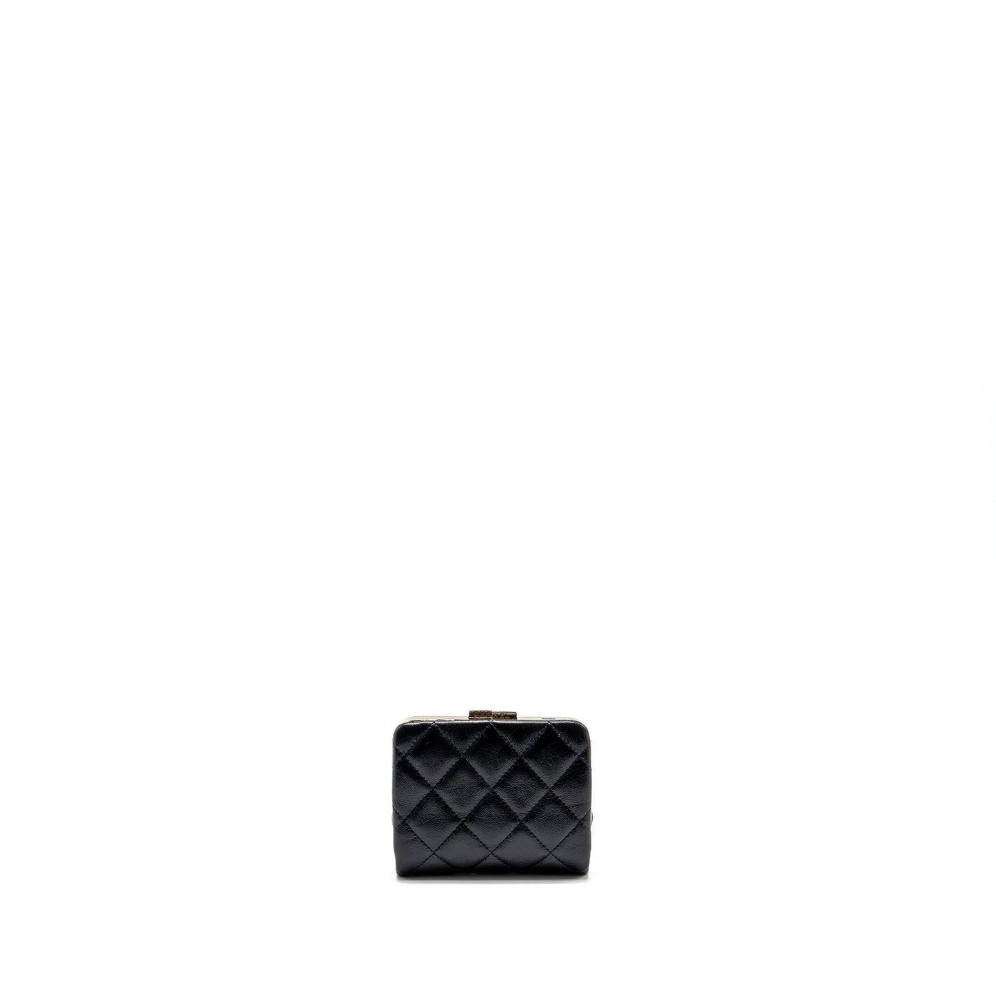 Chanel Quilted Clip Purse Aged Calfskin LGHW Black Mini Bag