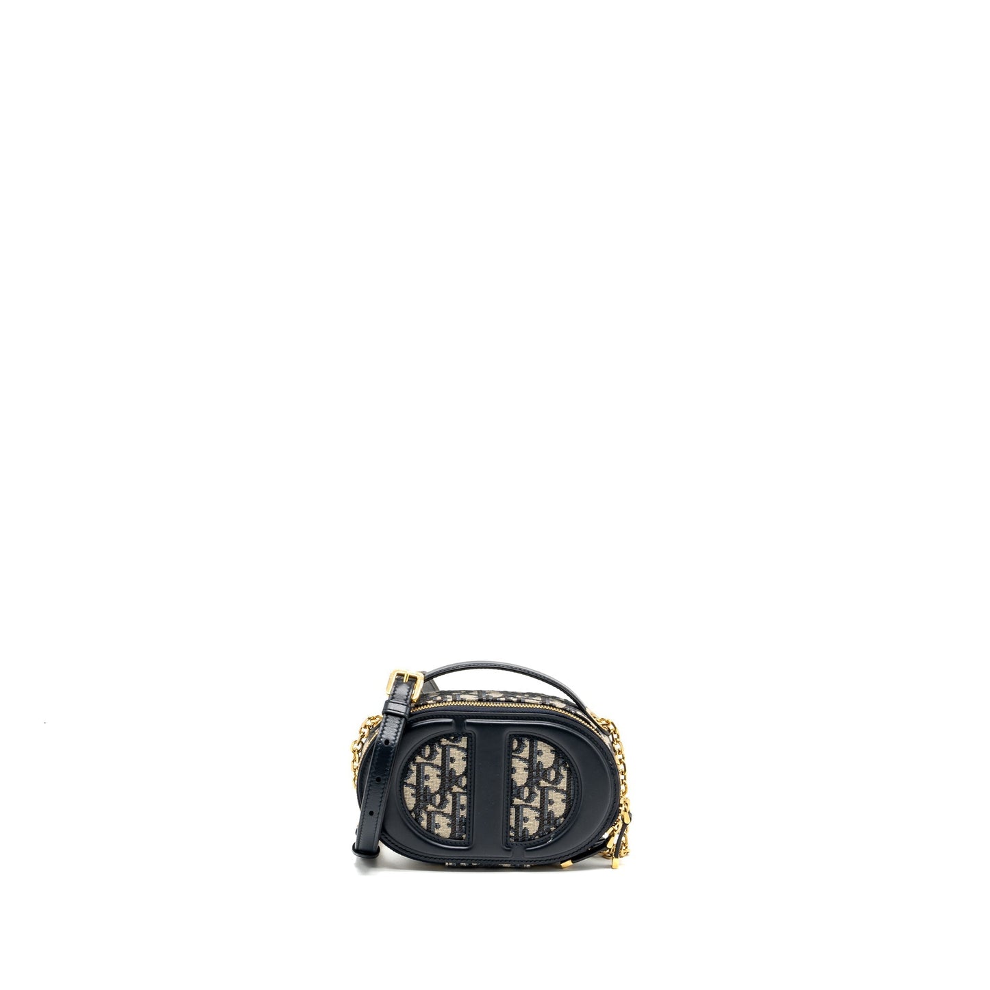 Dior Signature Oval Camera Vag Oblique Jacquard Handbag Blue Travel Bag