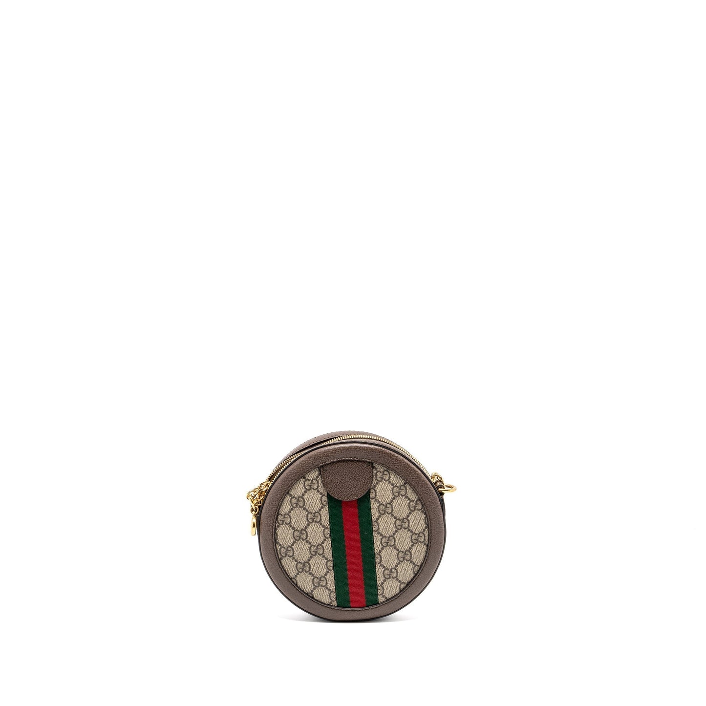 Gucci Ophidia Round Shoulder Bag Supreme Canvas Brown