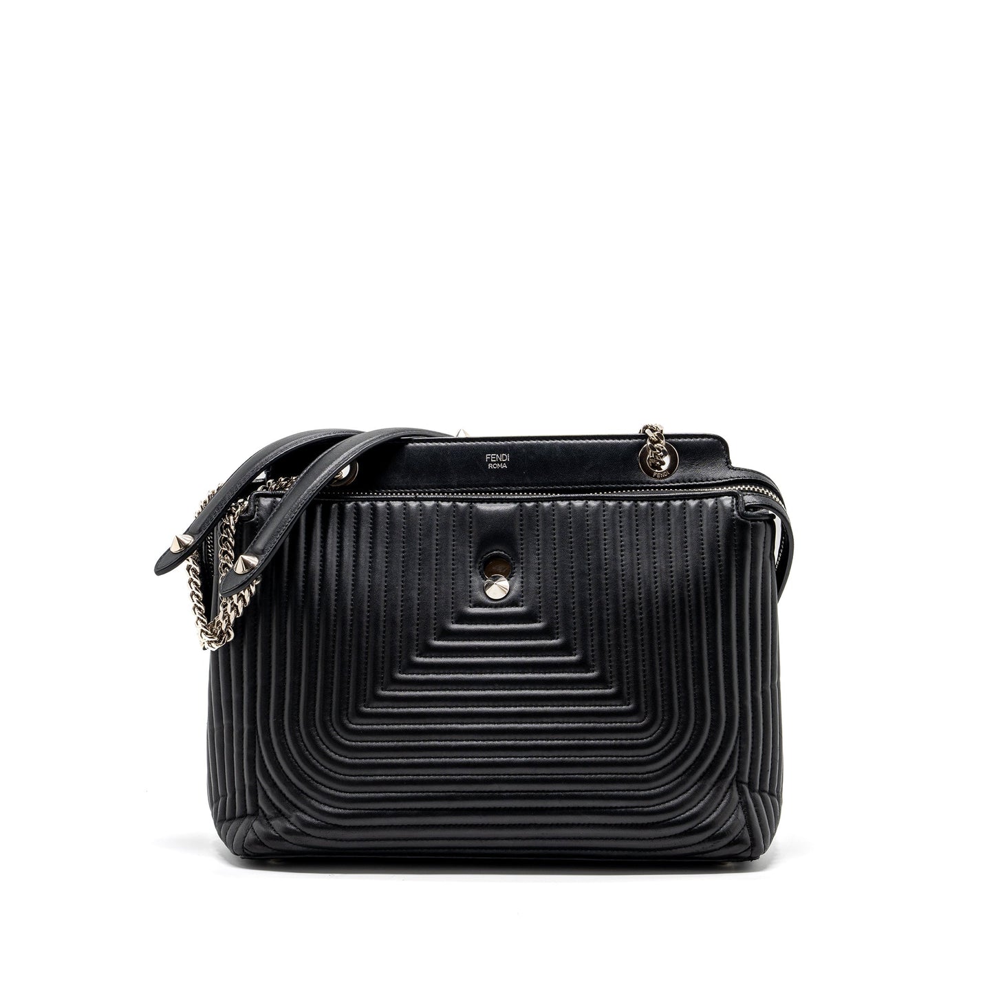 Fendi Doctom Purse Leather Black Mini Shoulder Bag
