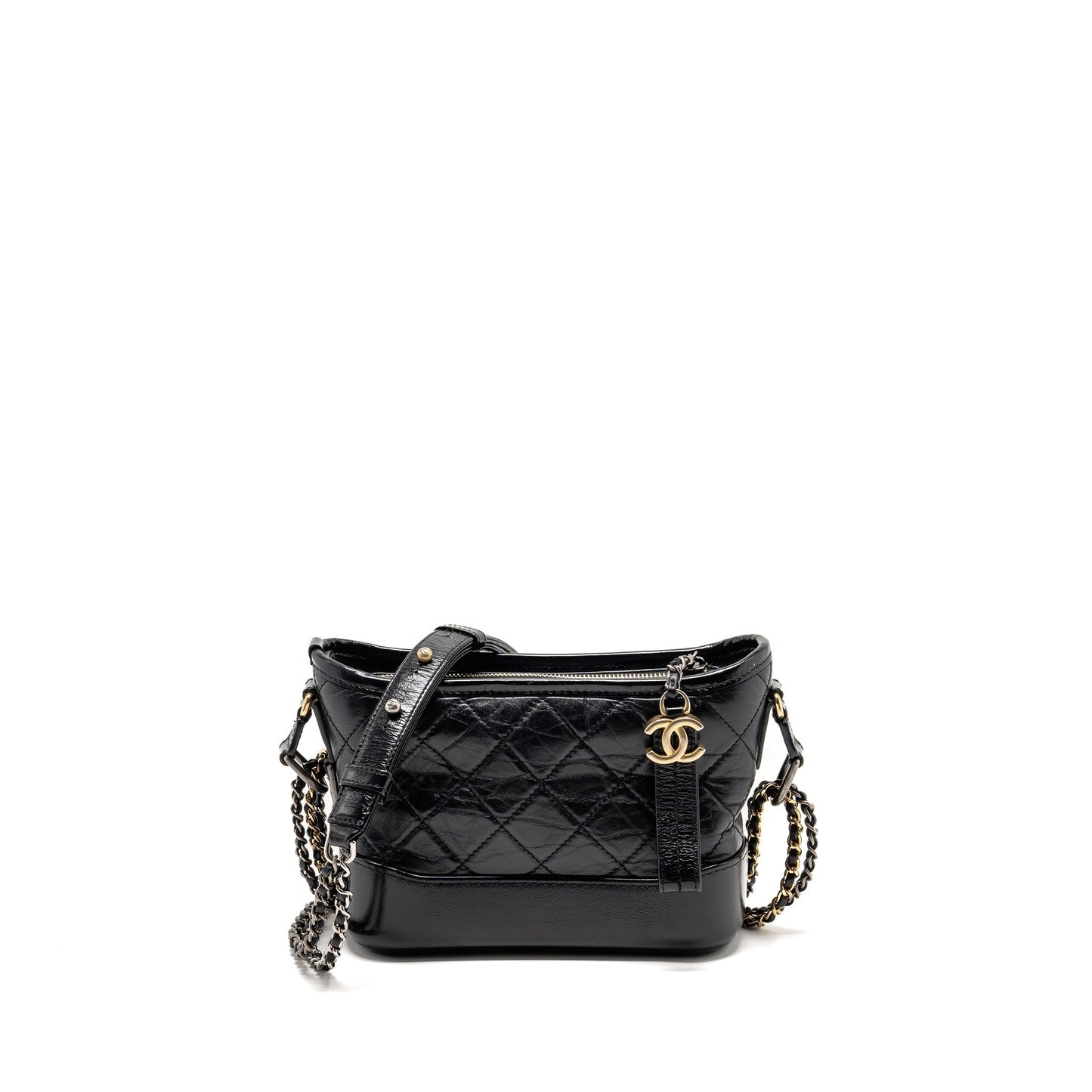 Chanel Gabrielle Hobo Calfskin Hardware Multicolour Black Small Shoulder Bag Hardware 4