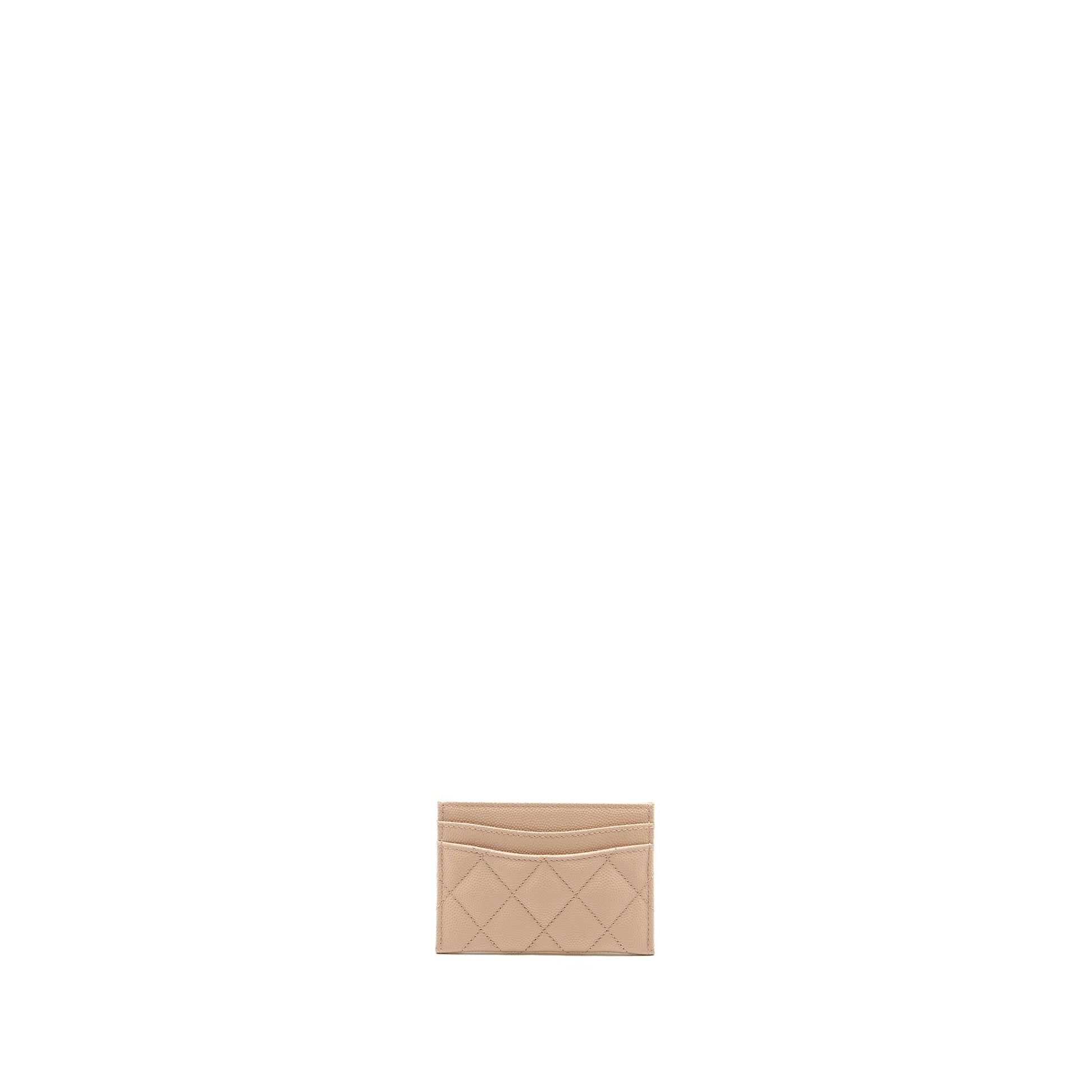 Chanel classic card holder caviar light LGHW Beige Wallet Case