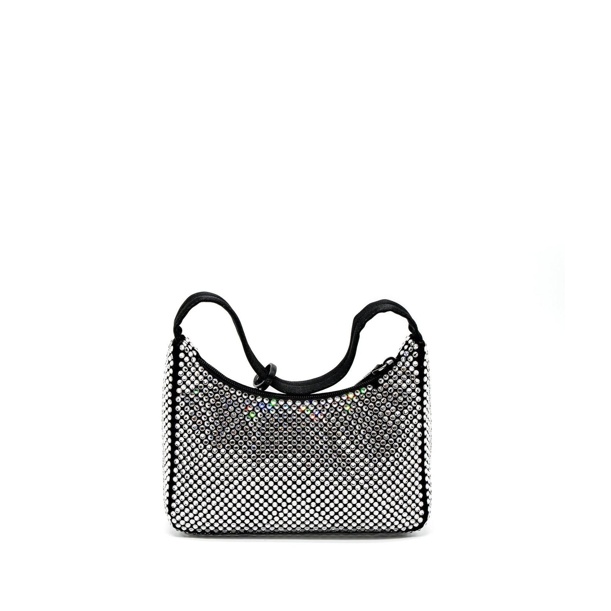 Prada Re Edition Purse Crystal Handbag Satin Black Travel Bag