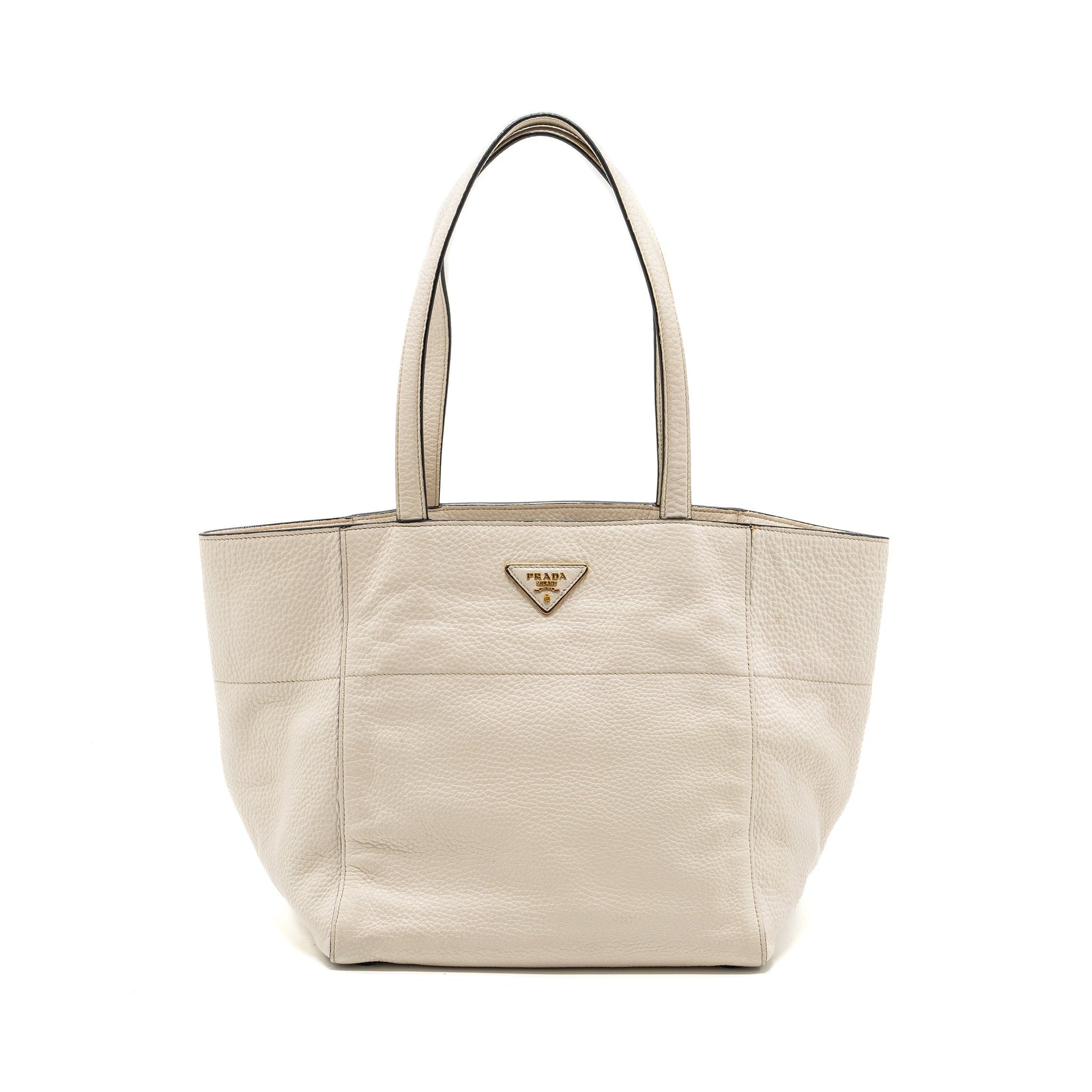 Prada Tote Purse Calfskin Handbag White Tote Bag