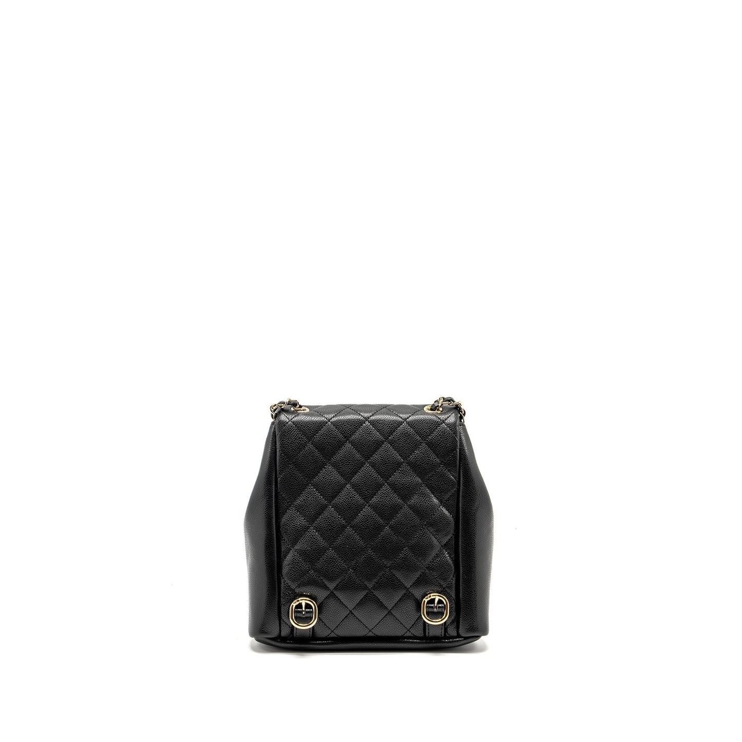 Chanel Triple Pack Backpack Caviar LGHW microchip Black