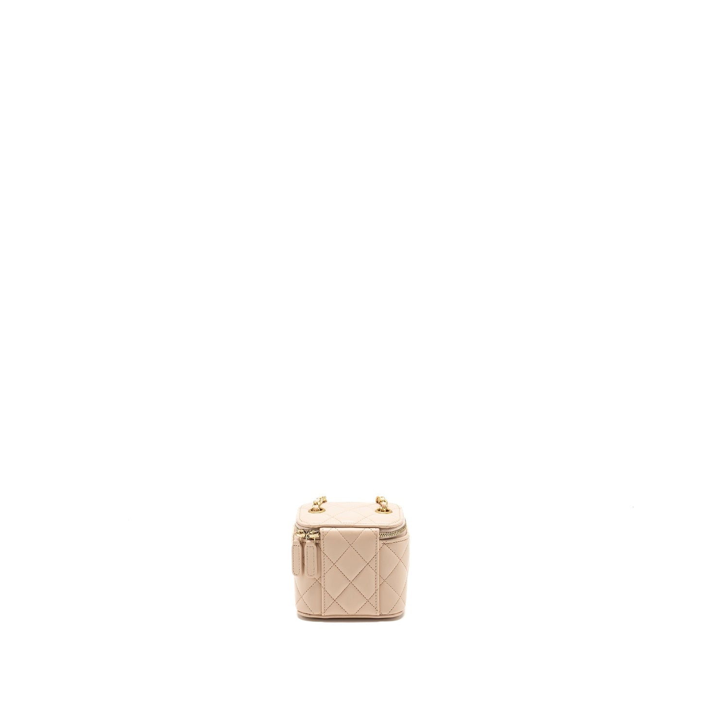 Chanel Pearl Crush Vanity Lambskin Light GHW Pink Beige Mini Bag