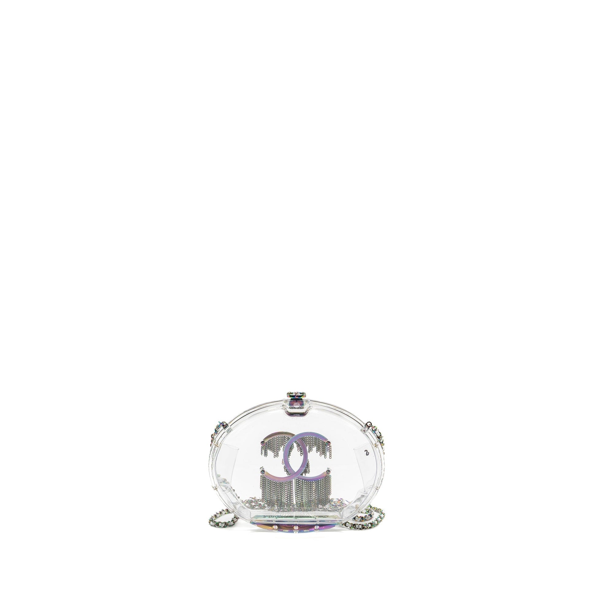 Chanel 18s Evening Detail Chains Embellished Acrylic Multicolour Handbag
