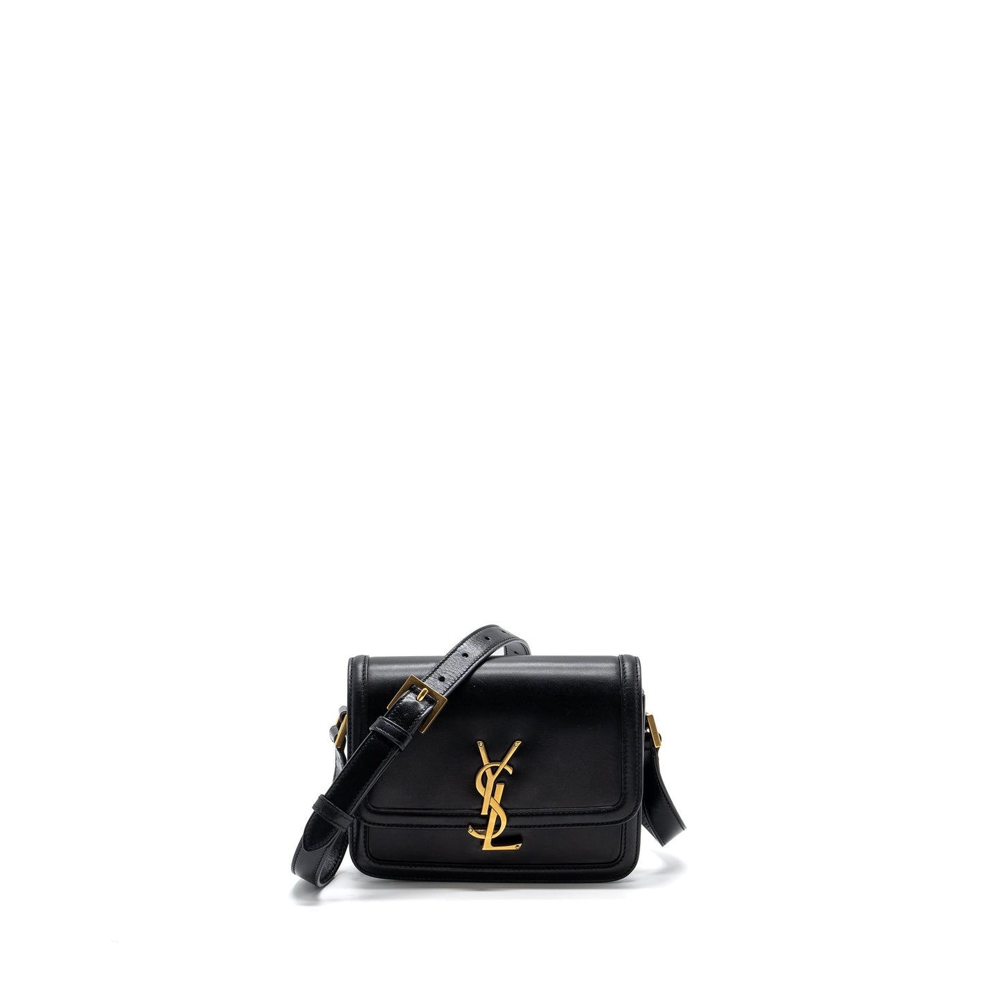 YSL Saint Laurent Saint Laurent Solferino Satchel Crossbody Purse Box Black Small Crossbody Bag