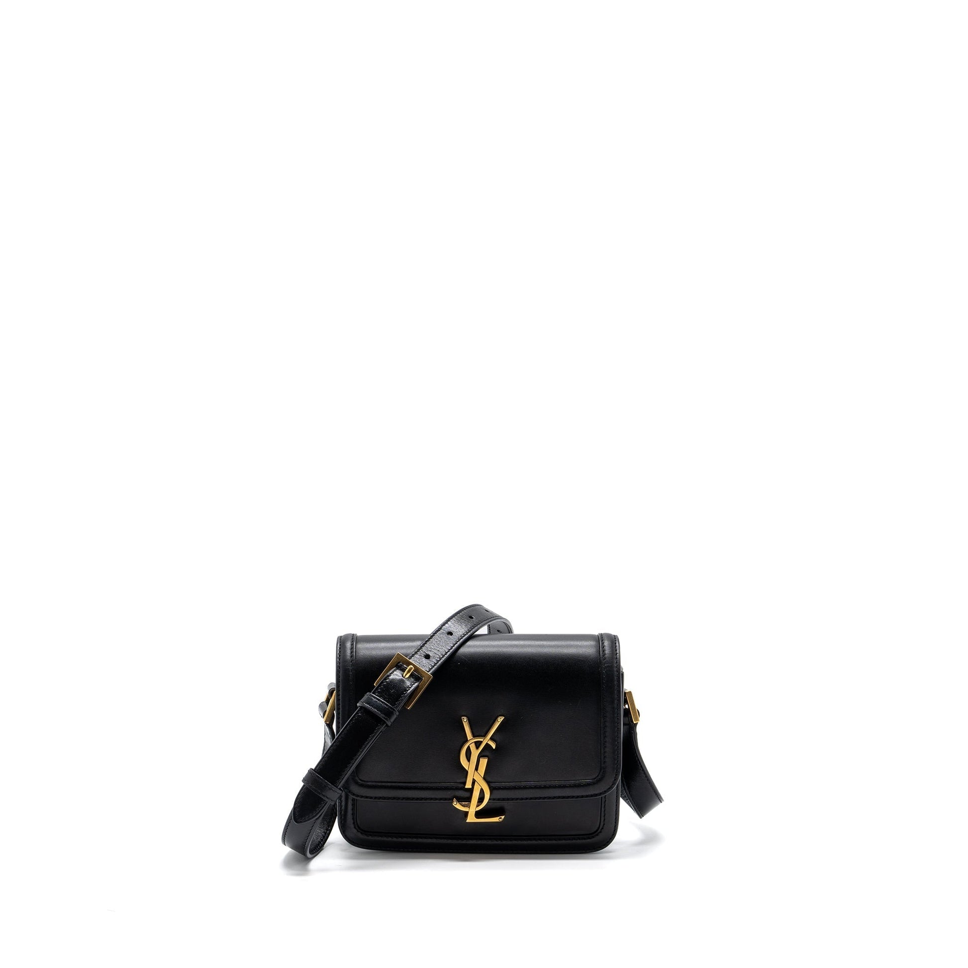 YSL Saint Laurent Saint Laurent Solferino Satchel Crossbody Purse Box Black Small Crossbody Bag