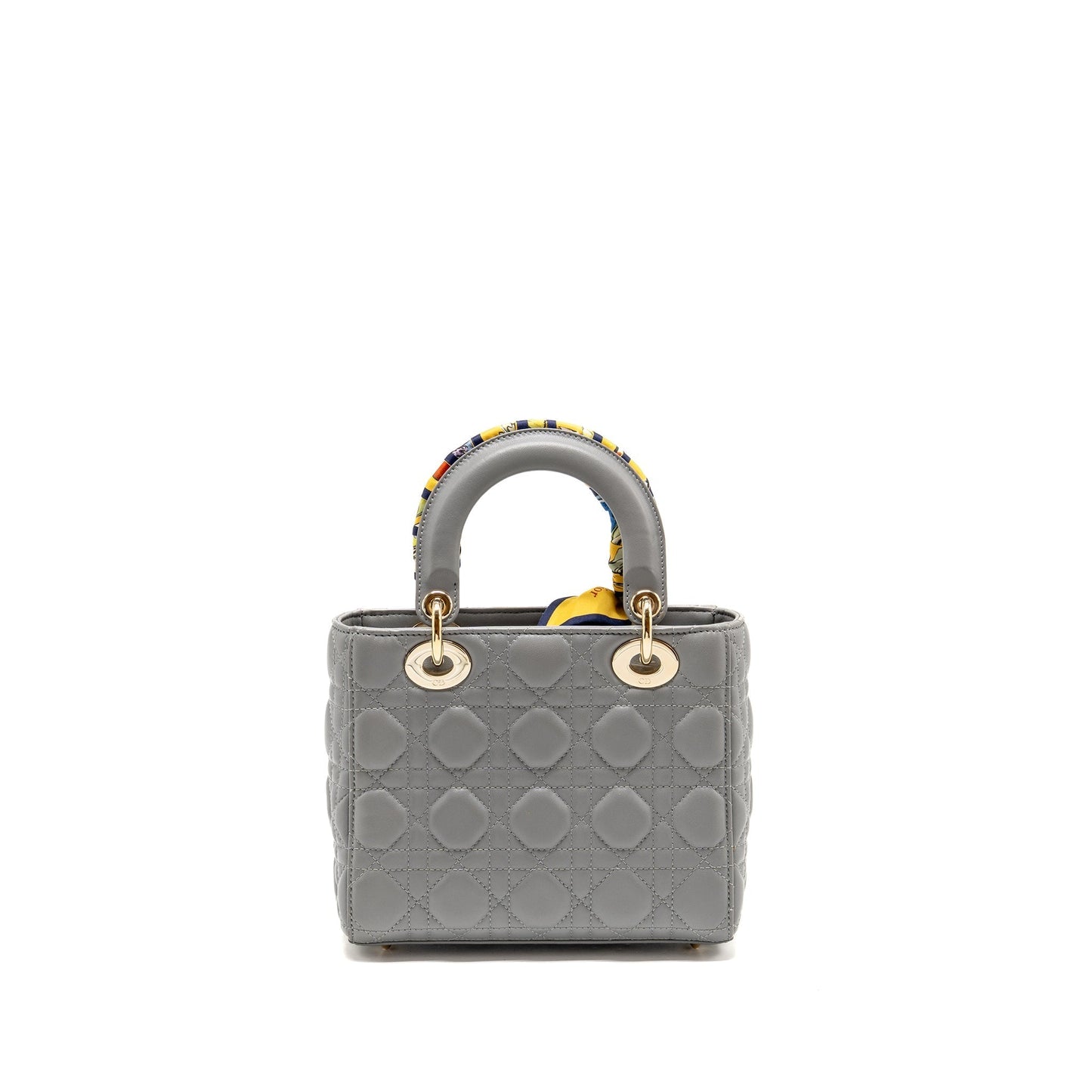 Dior Lady My Abc Purse Cannage Lambskin Grey Small Travel Bag