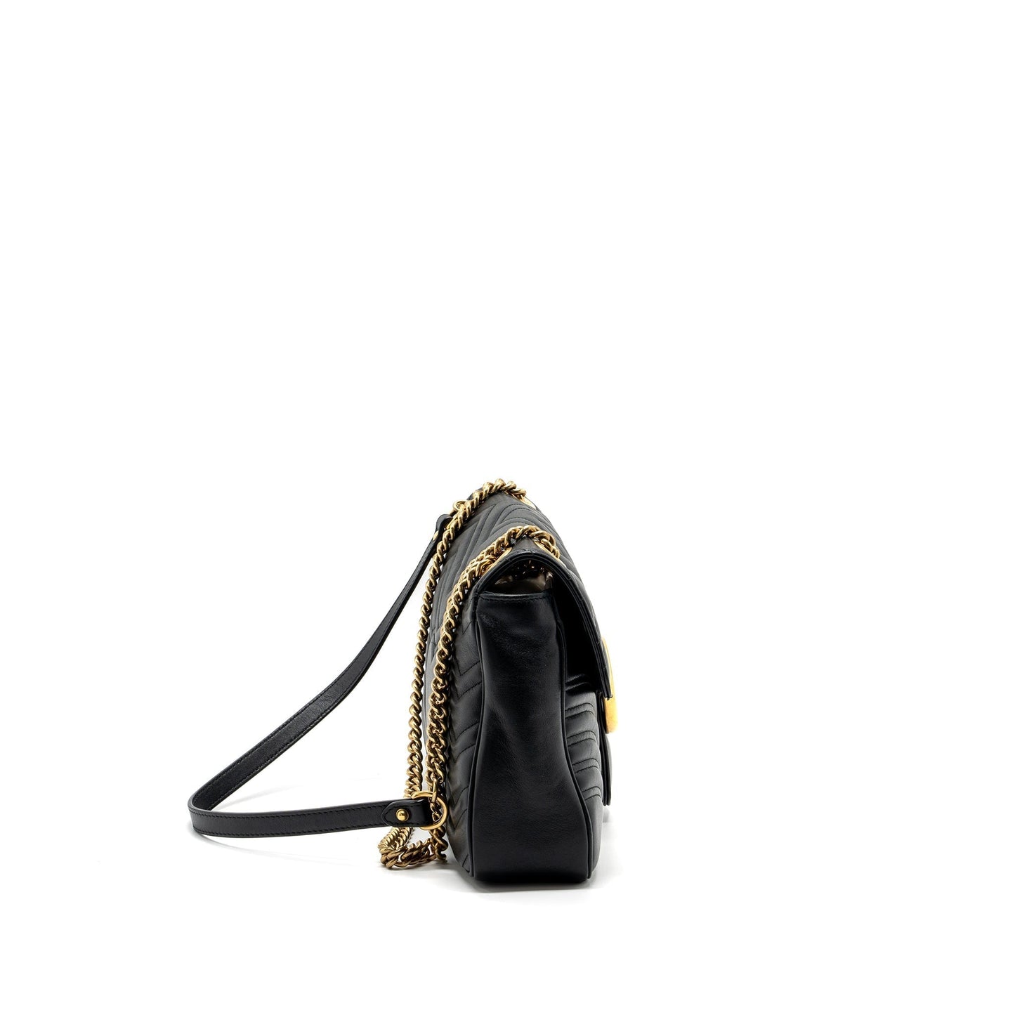 Gucci Marmont Bag Calfskin Black Medium Travel Bag
