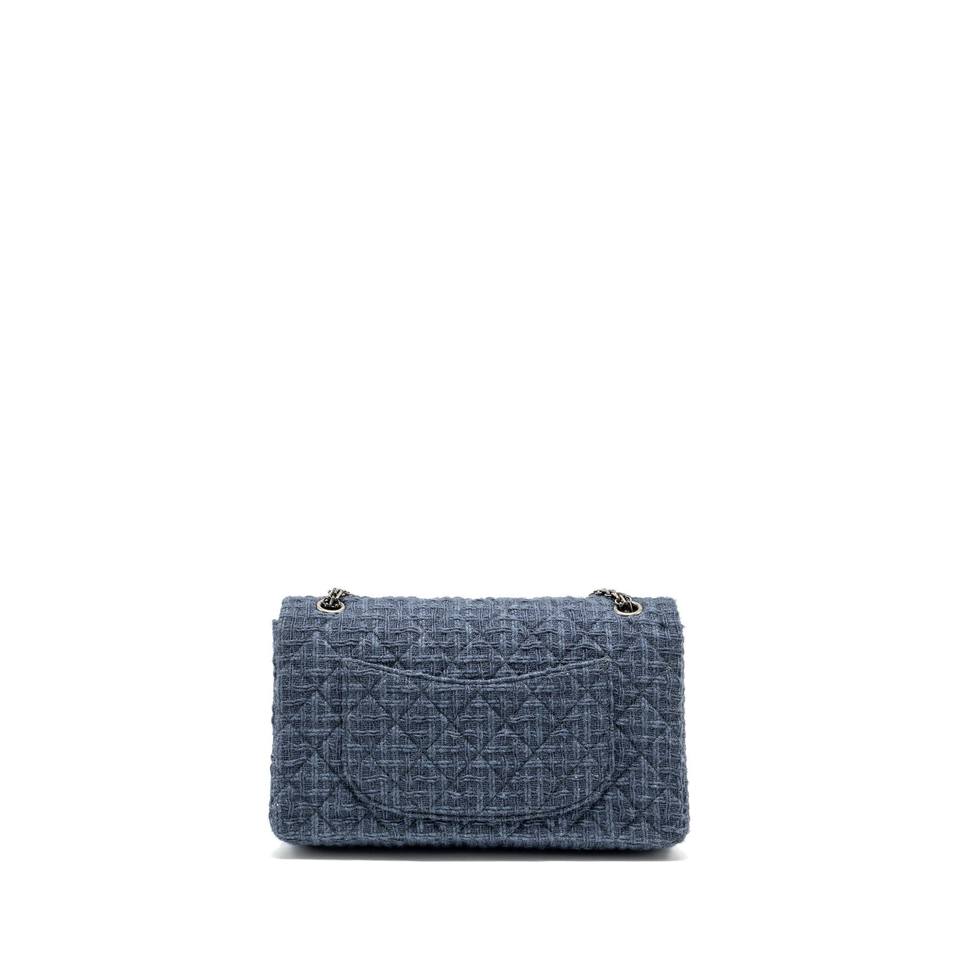 Chanel 2.55 226 reissue double flap tweed Blue Grey Shoulder Bag