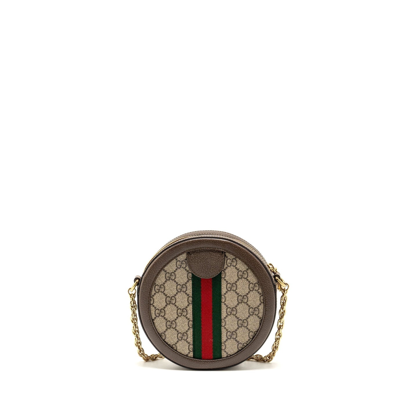 Gucci Ophidia Round Shoulder Crossbody Bag Supreme Canvas