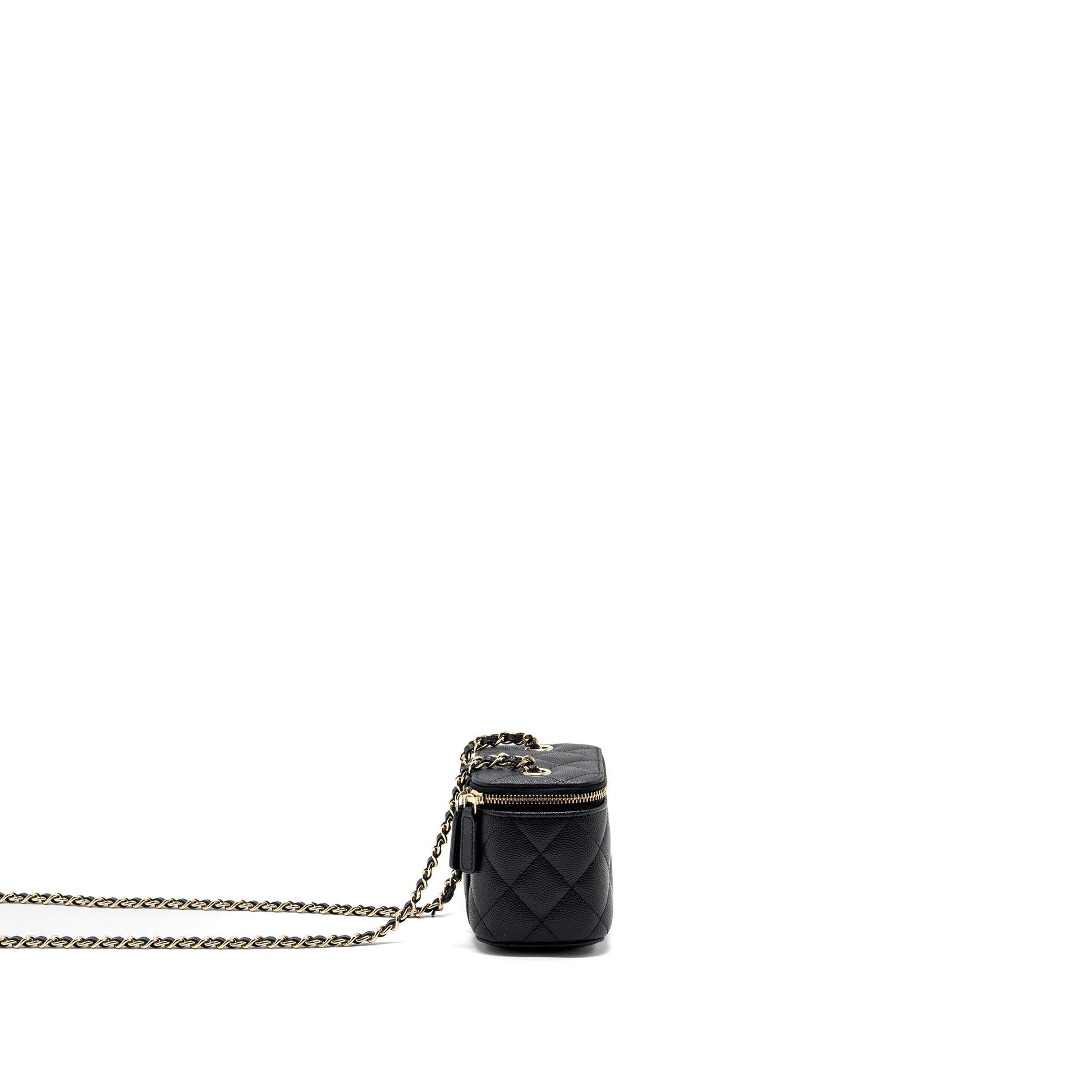 Chanel Vanity Caviar LGHW Black Mini Bag 7