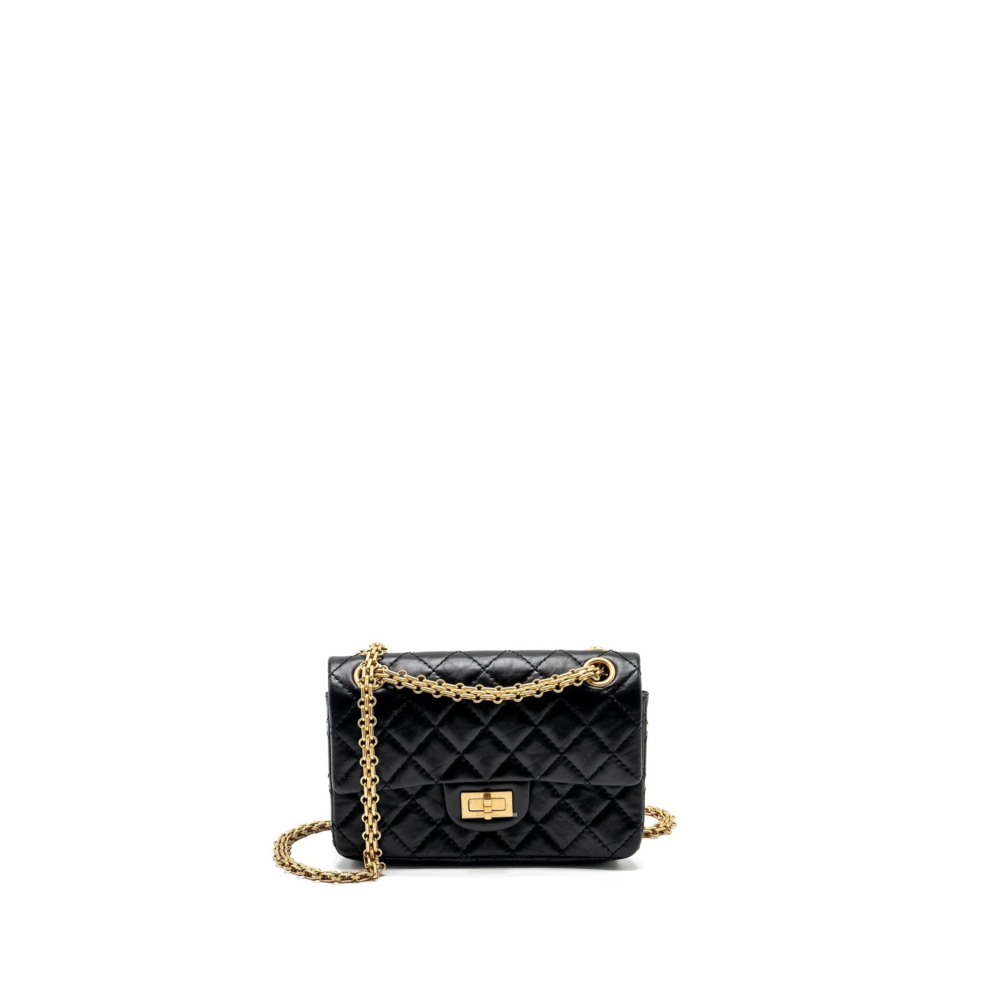 Chanel 2.55 reissue flap aged calfskin GHW Black Shoulder Bag Ghw 2