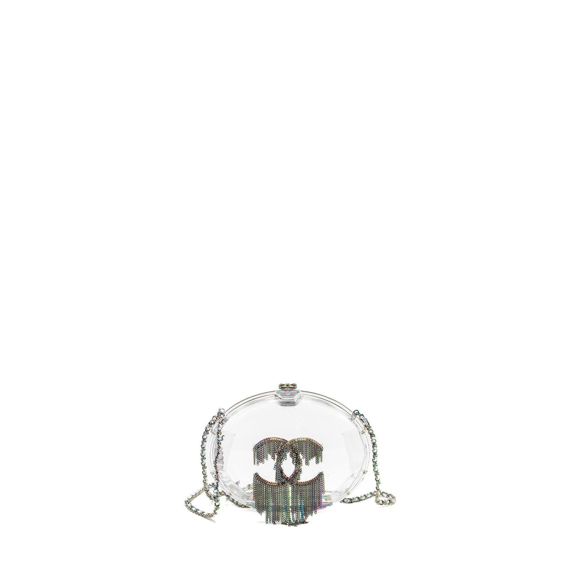 Chanel 18s Evening Detail Chains Embellished Acrylic Multicolour Handbag