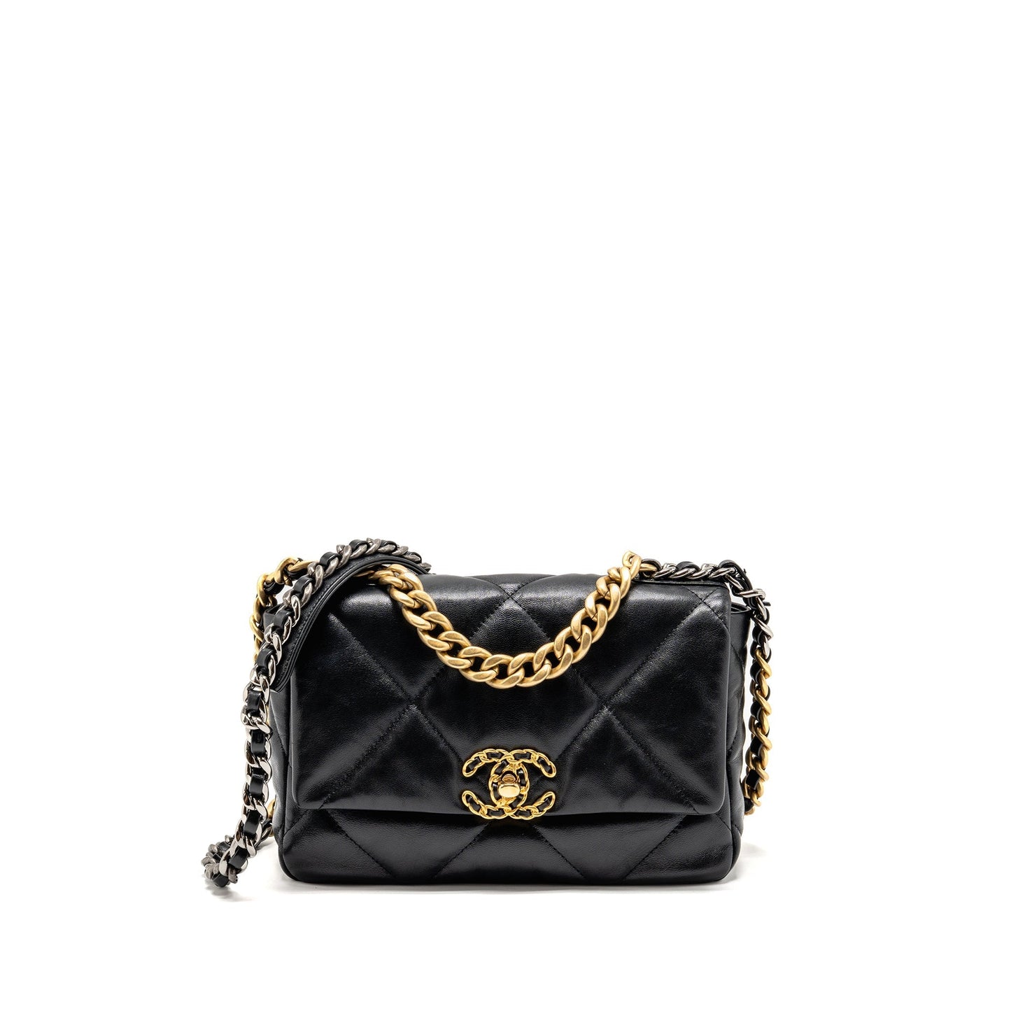 Chanel 19 Goatskin Hardware Multicolour Black Small Handbag Hardware 3