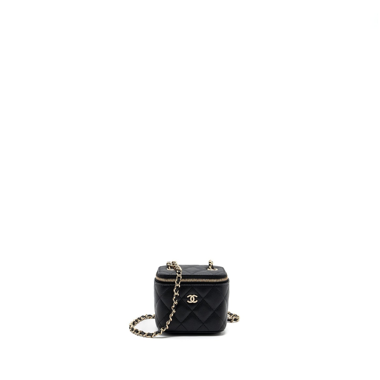 Chanel Vanity Caviar LGHW Black Mini Bag 7