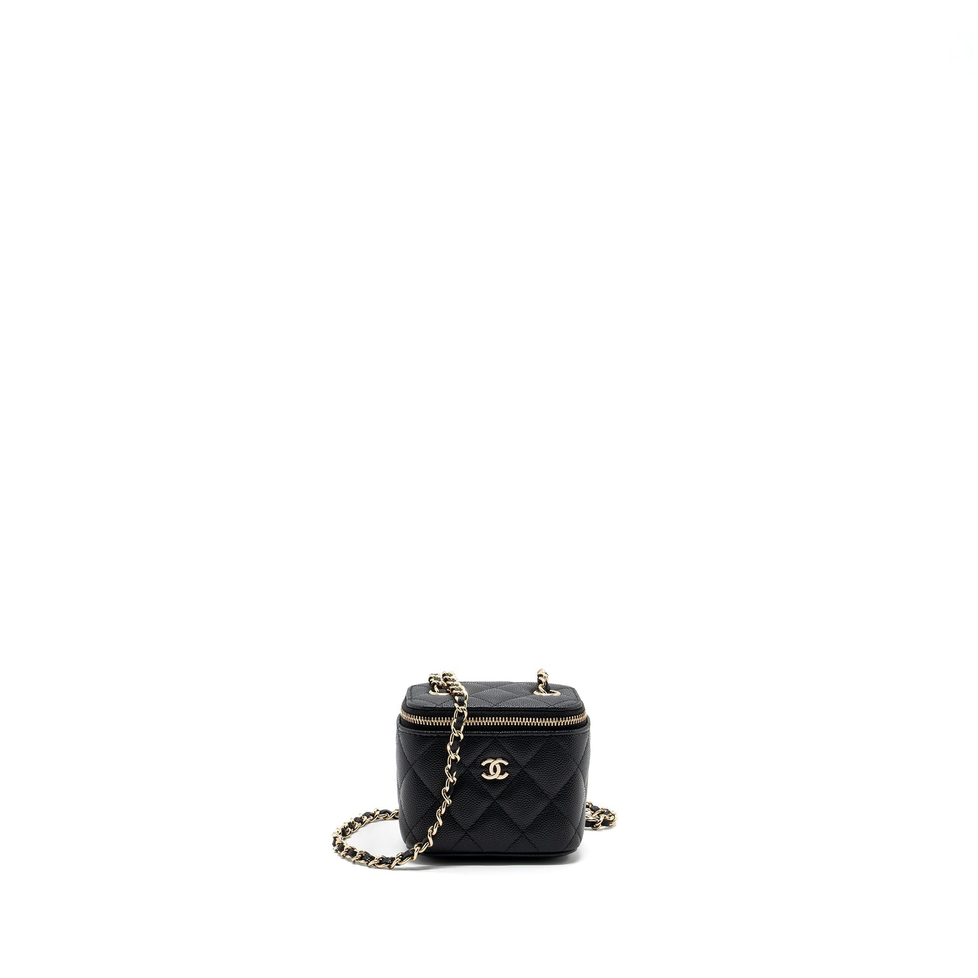 Chanel Vanity Caviar LGHW Black Mini Bag 7
