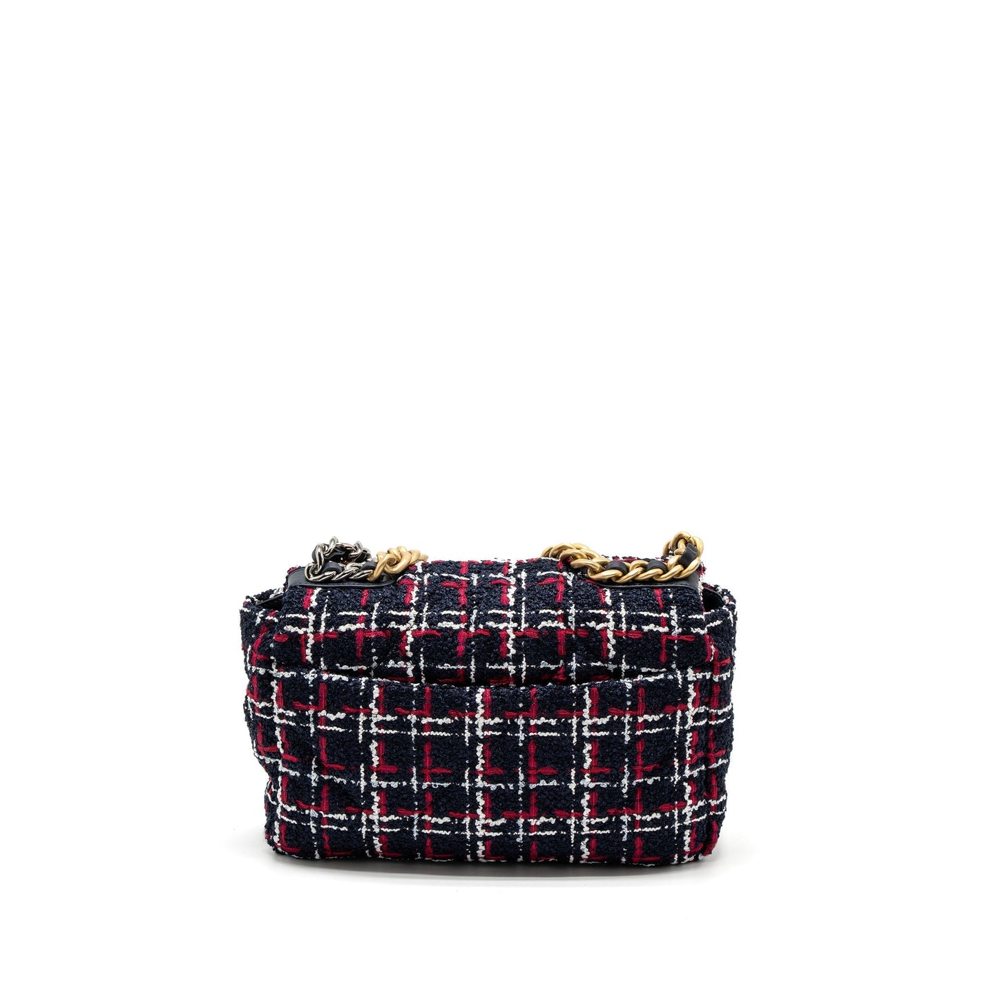Chanel 19 Tweed Hardware Multicolour Black White Red Small Handbag