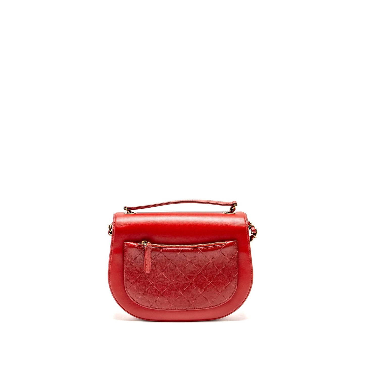 Chanel Coco Curve Flap Calfskin GHW Red Shoulder Bag