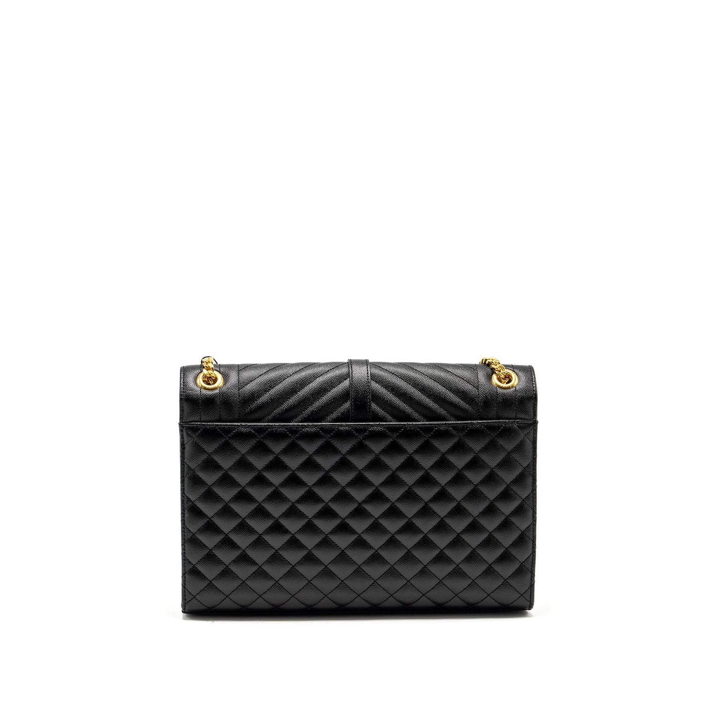 YSL Saint Laurent Saint Laurent Envelope Purse Calfskin Travel Bag Black Large