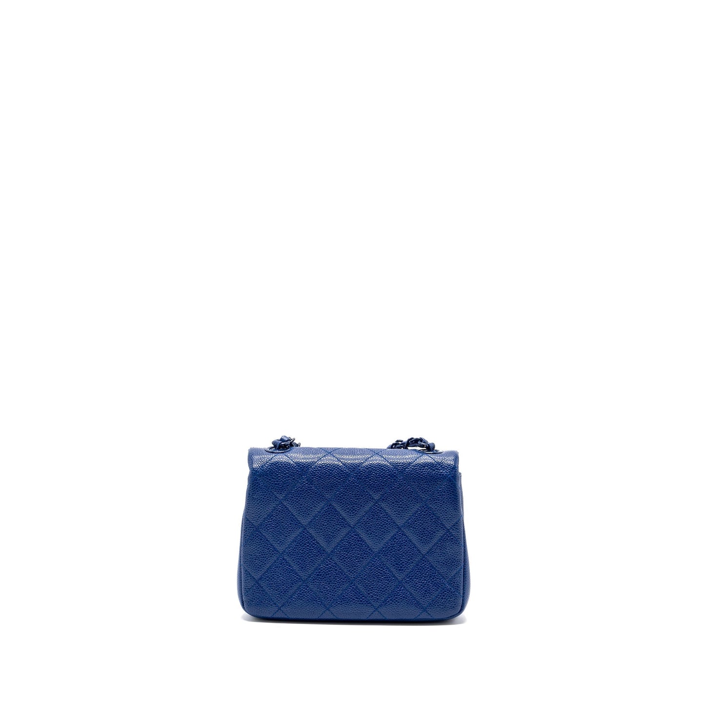 Chanel Square Flap Caviar hardware Blue Shoulder Bag Blue Hardware