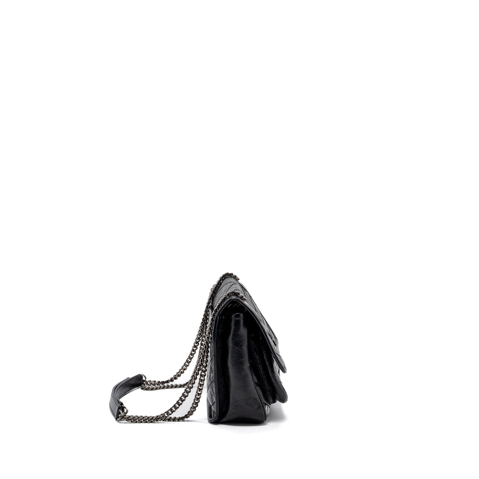 YSL Saint Laurent Saint Laurent Niki Baby Calfskin Ruthenium Hardware Black Travel Bag