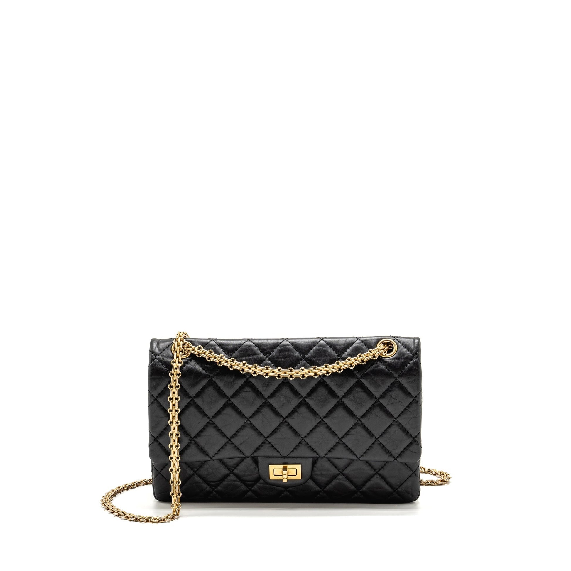 Chanel 2.55 226 Reissue Double Flap Aged Black Shoulder Bag