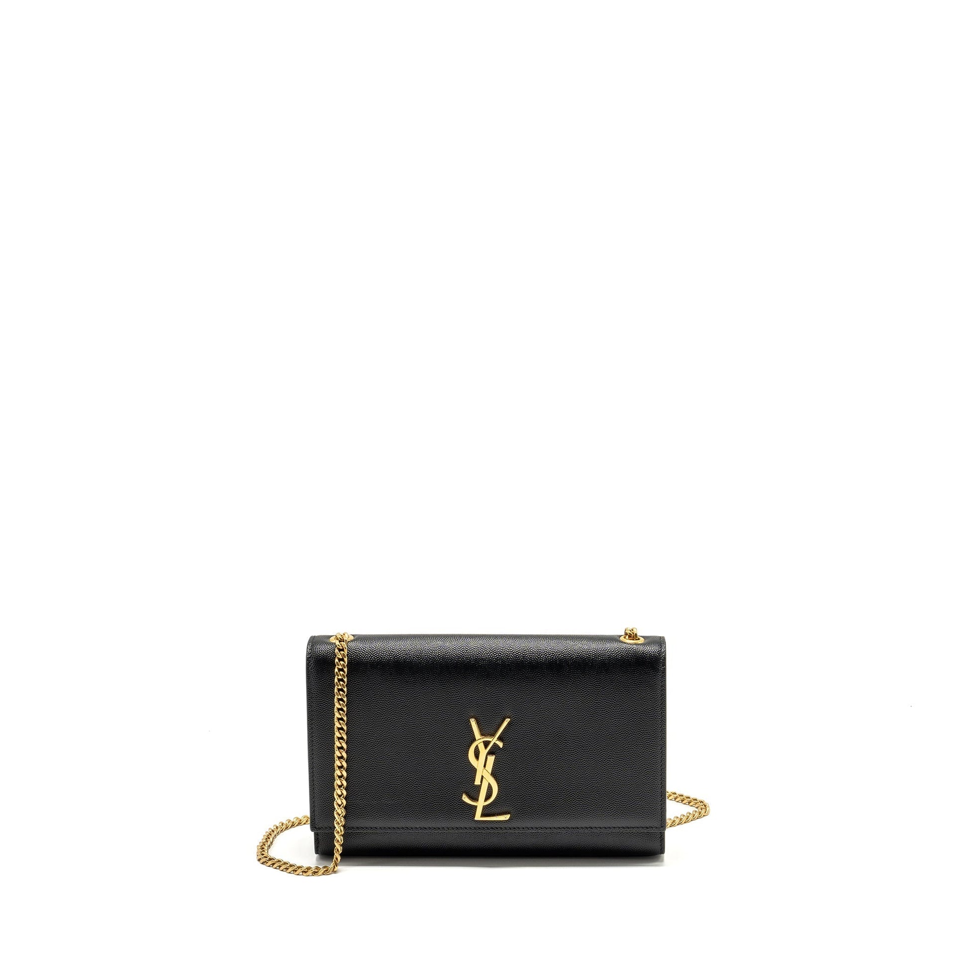 YSL Saint Laurent YSL Saint Kate Purse Grained Calfskin Travel Black Medium Travel Bag