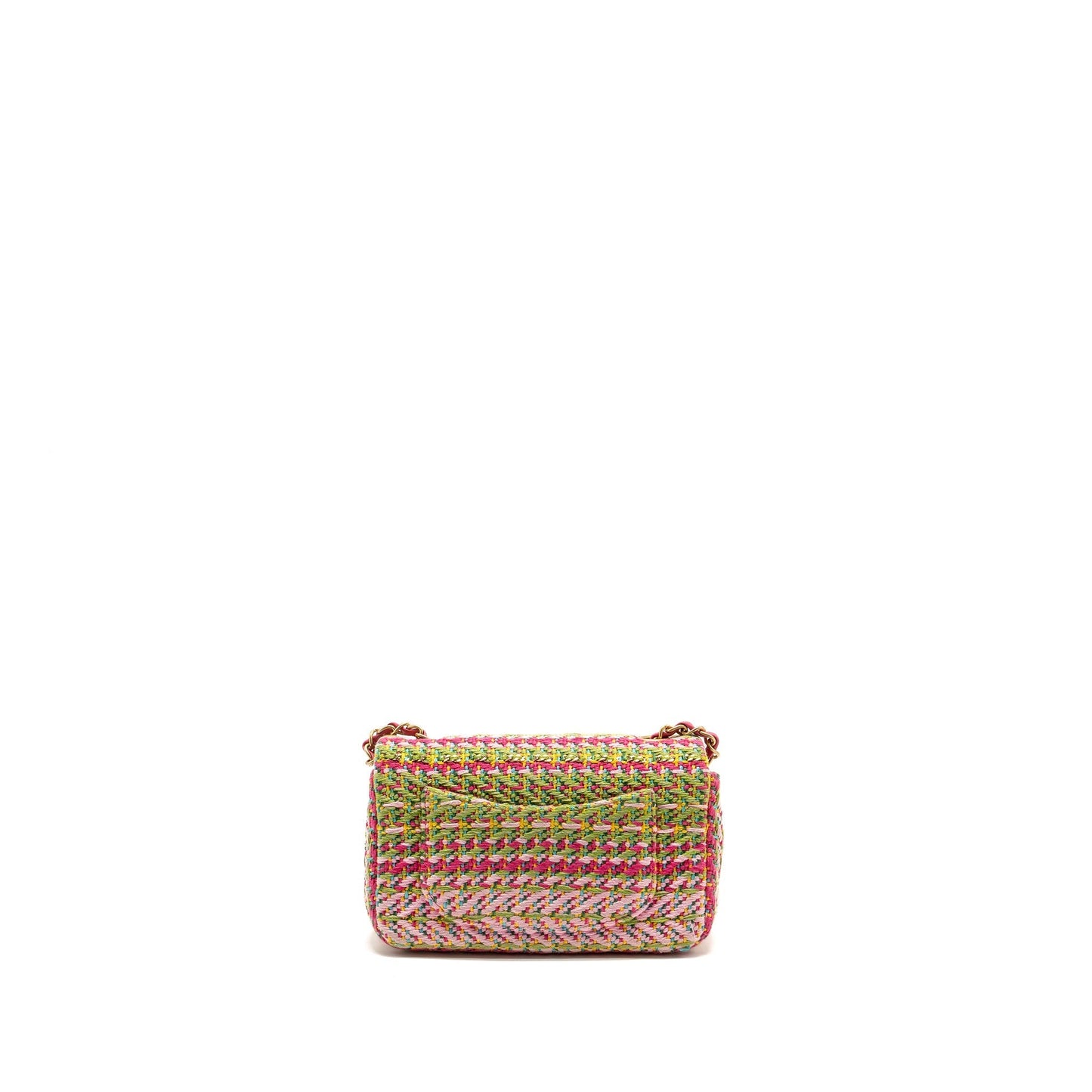 Chanel 21C Rectangular Flap Tweed GHW Multicolour Shoulder Bag