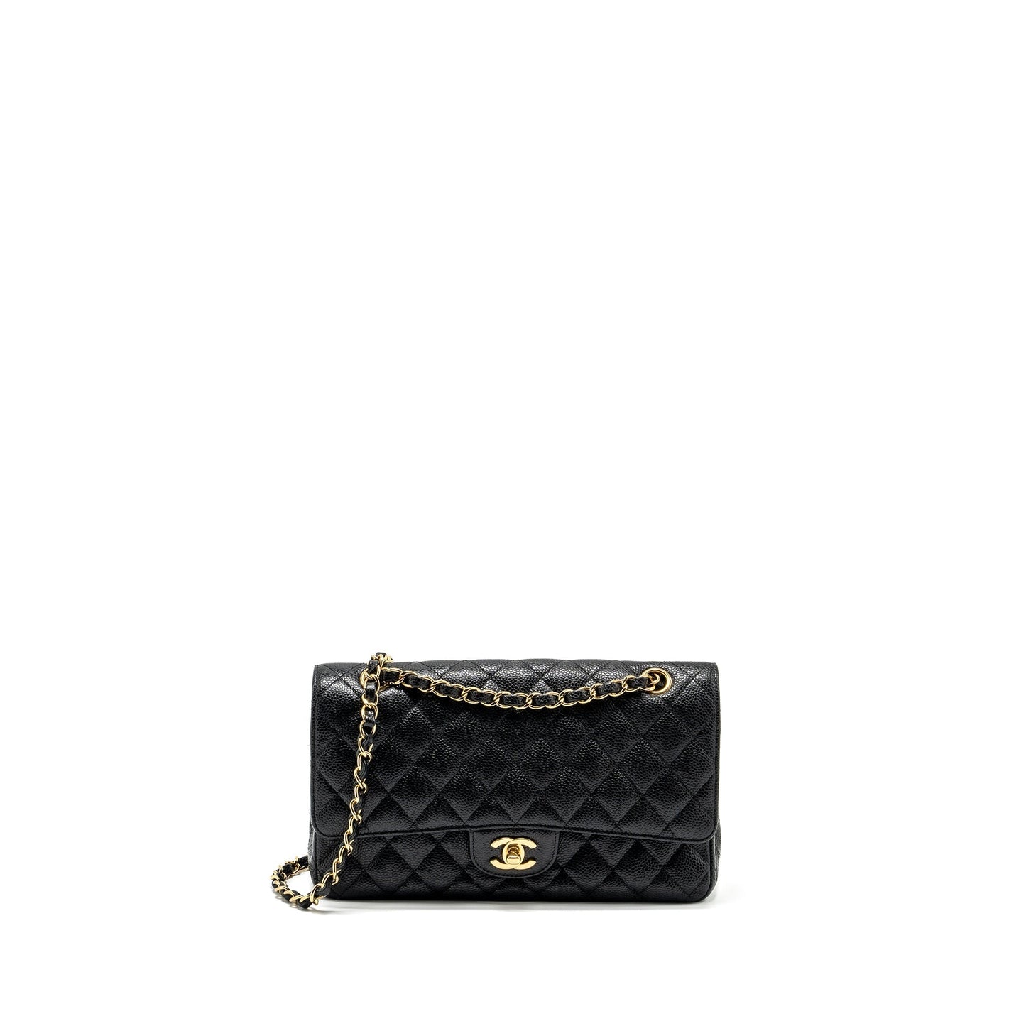 Chanel Classic double flap caviar GHW Black Shoulder Bag Ghw 23