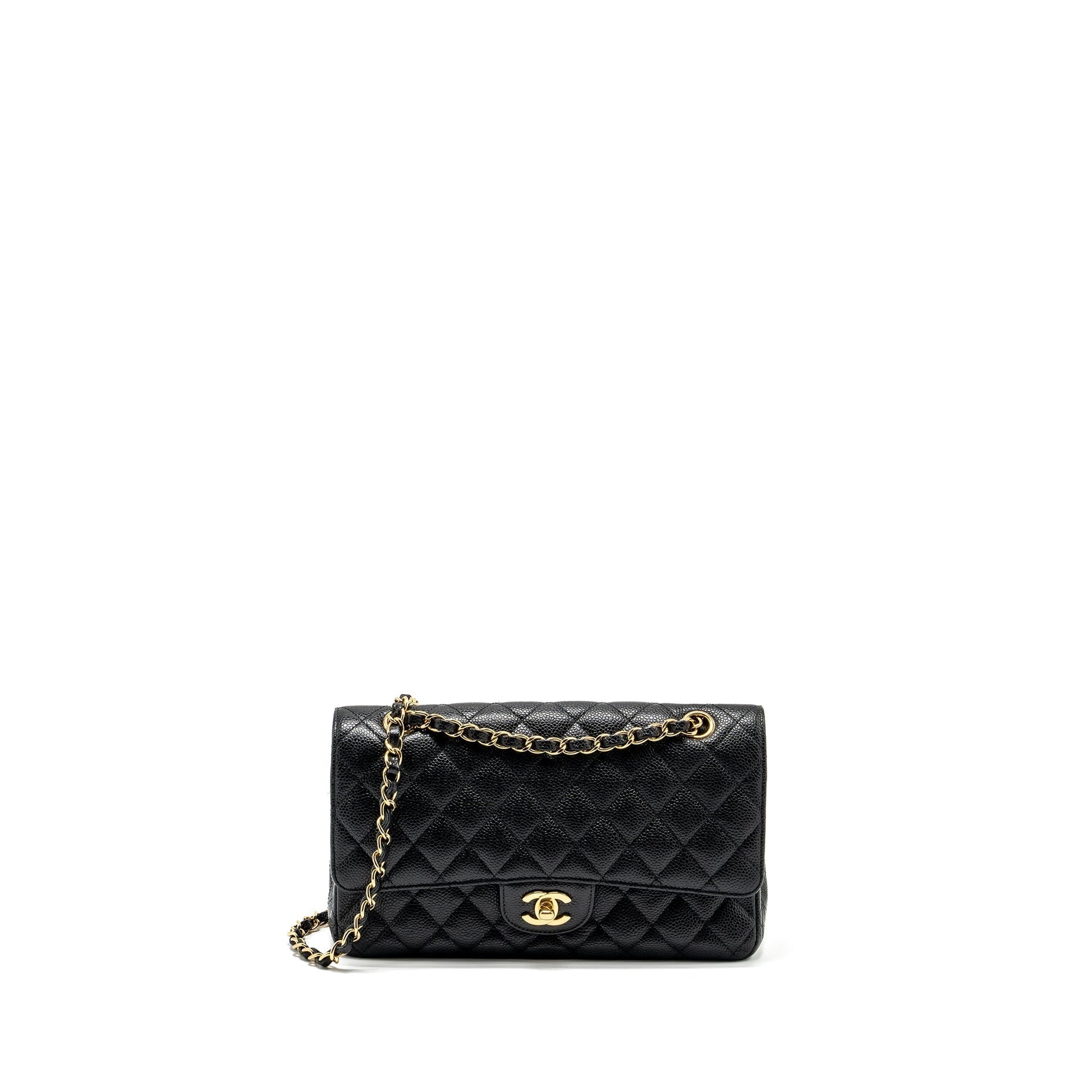 Chanel Classic double flap caviar GHW Black Shoulder Bag Ghw 23