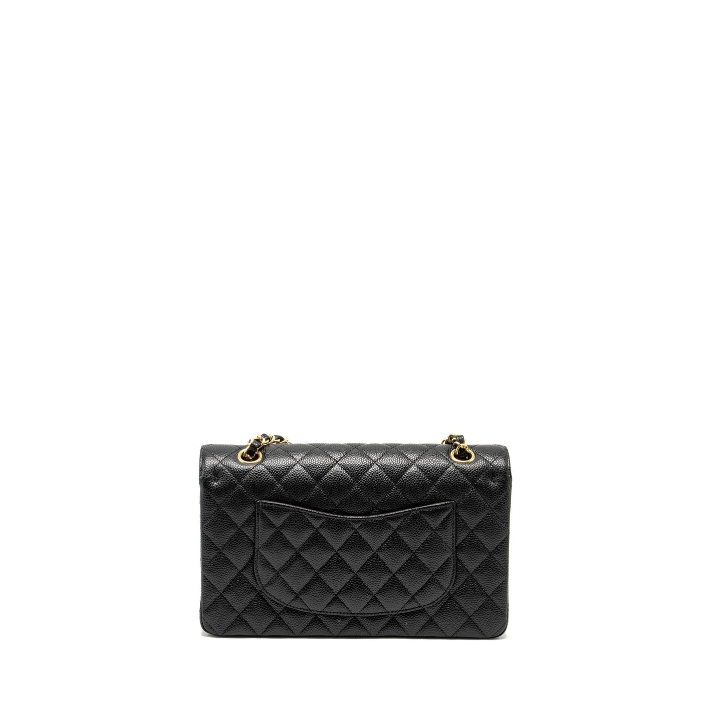 Chanel Classic Double Flap Caviar GHW Microchip Black Shoulder Bag Microchip 8