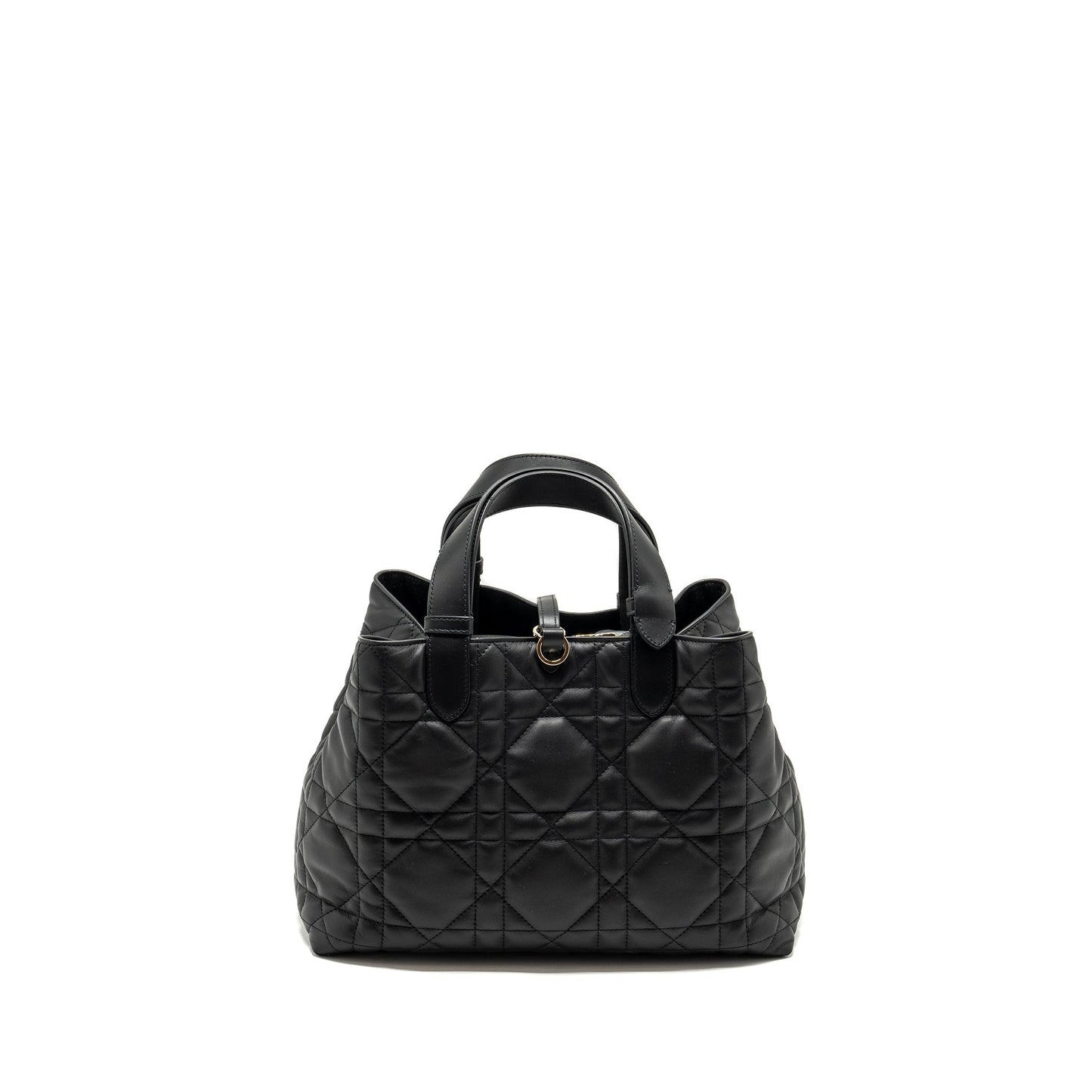 Dior Toujours Purse Macrocannage Calfskin Handbag Black Medium Travel Bag