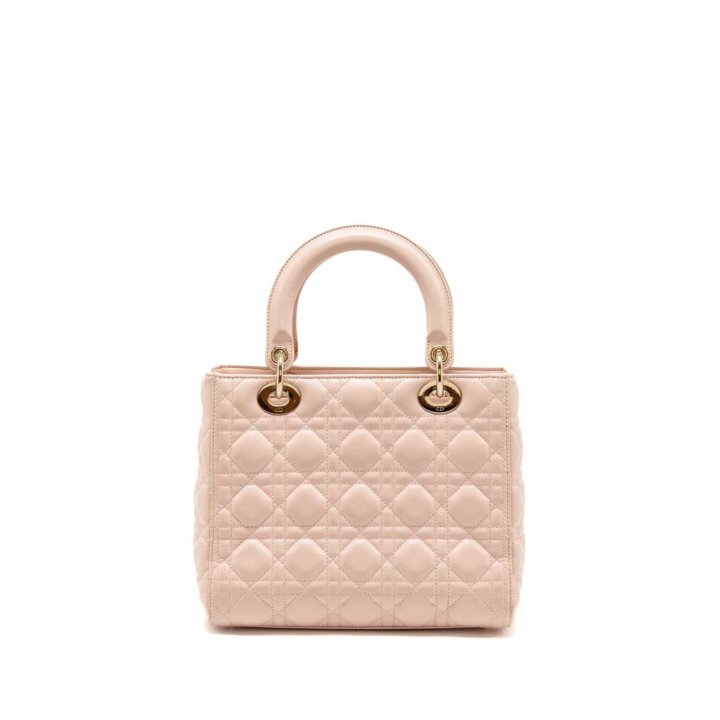 Dior Lady Lambskin Light Handbag Pink Medium Travel Bag